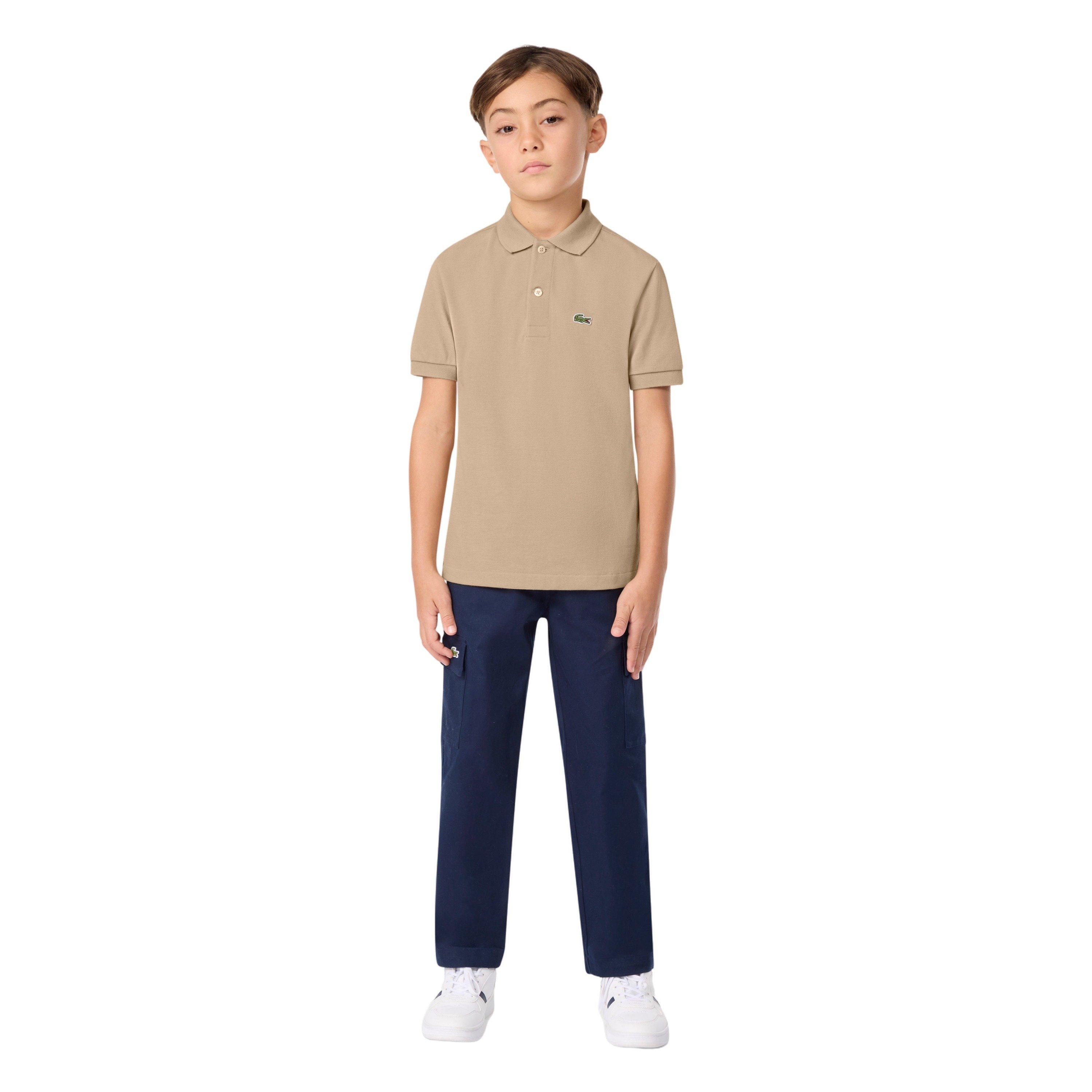 Lacoste Big Boys' Non-Organic Petit Pique Polo - Beige - BEIGE Thumbnail View 6