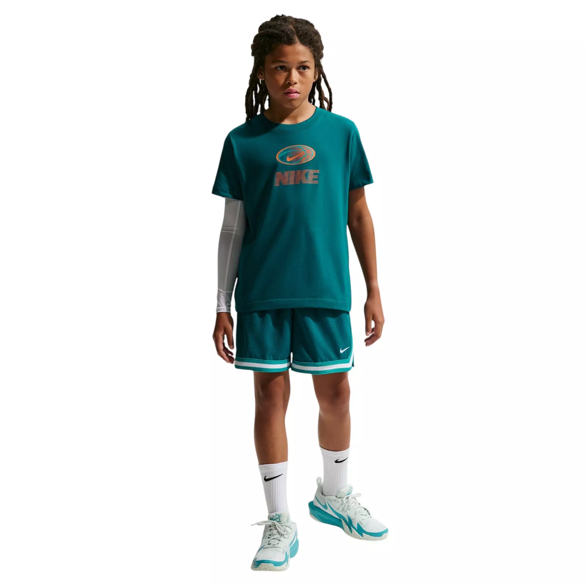 Nike Big Boys' DNA 5" Basketball Shorts - Spruce - SPRUCE