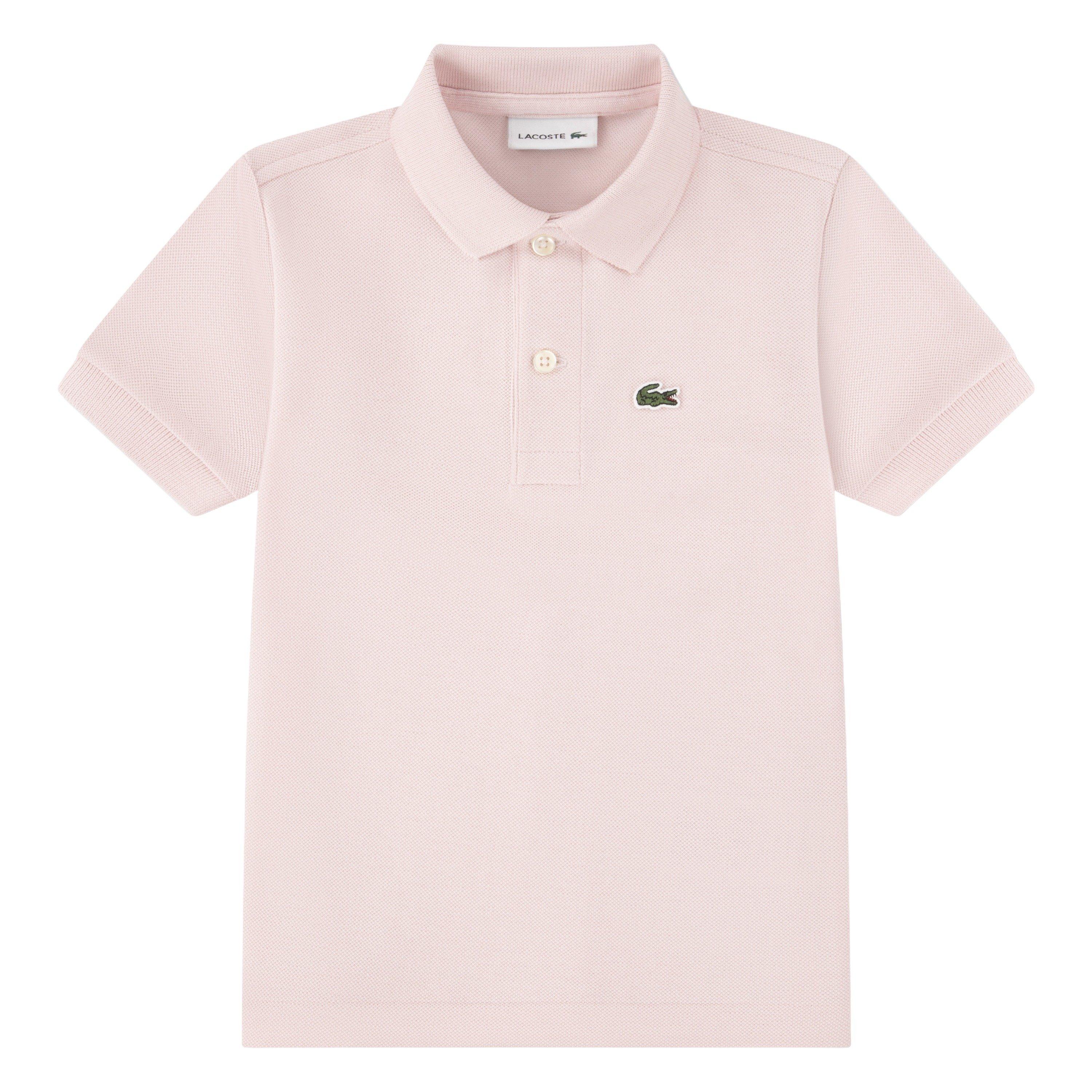 Lacoste Non-Organic Petit Pique Toddler Boys' Lt Pink Polo