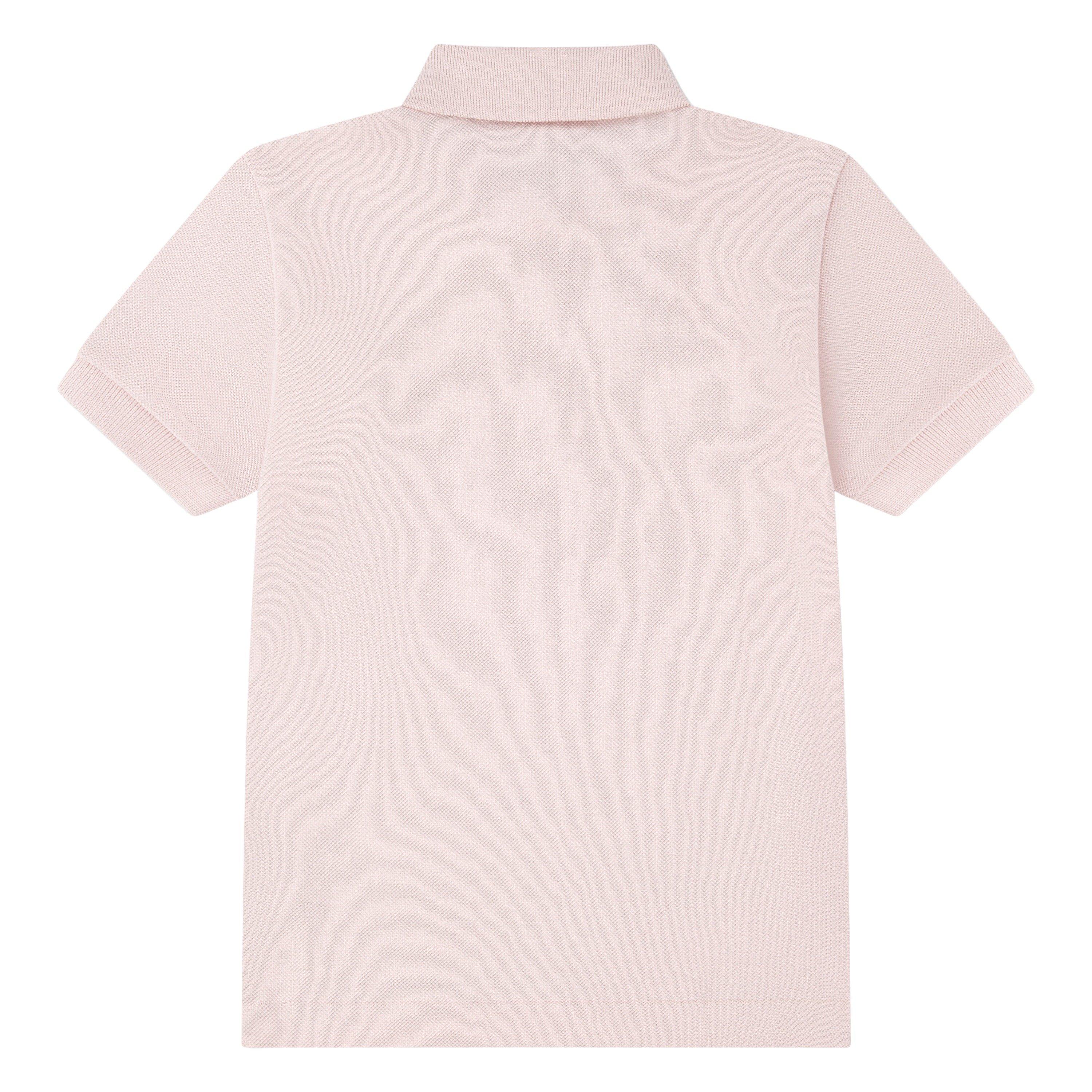 Lacoste Non-Organic Petit Pique Toddler Boys' Lt Pink Polo