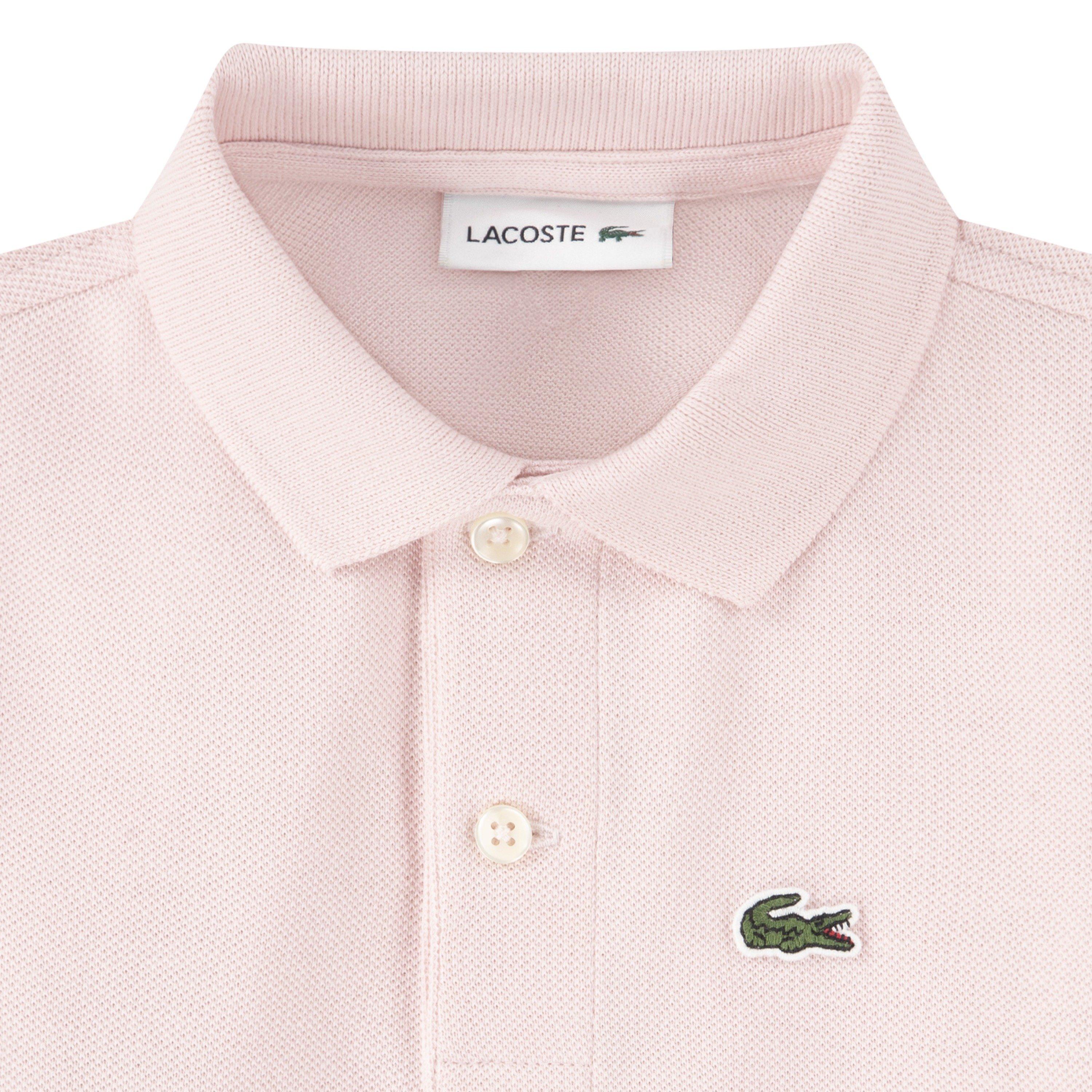 Lacoste Non-Organic Petit Pique Toddler Boys' Lt Pink Polo