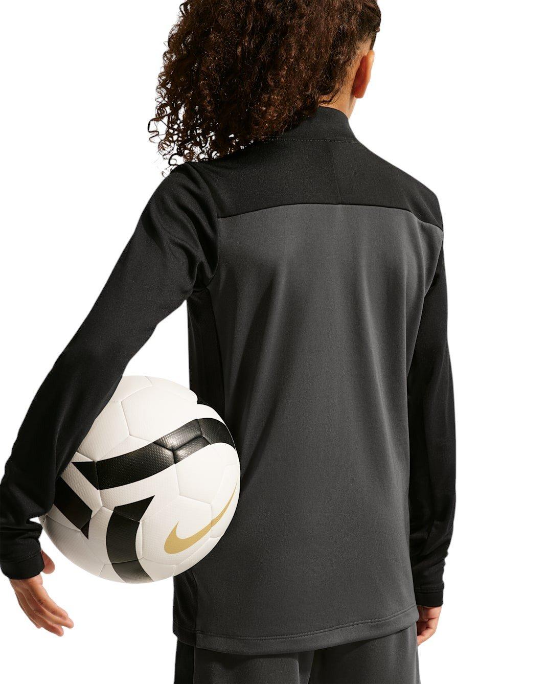 Nike Big Kids' Academy25 Dri-FIT Long-Sleeve 1/4-Zip Soccer Drill Top - Anthracite/Green - ANTHRACITE/GREEN Thumbnail View 5