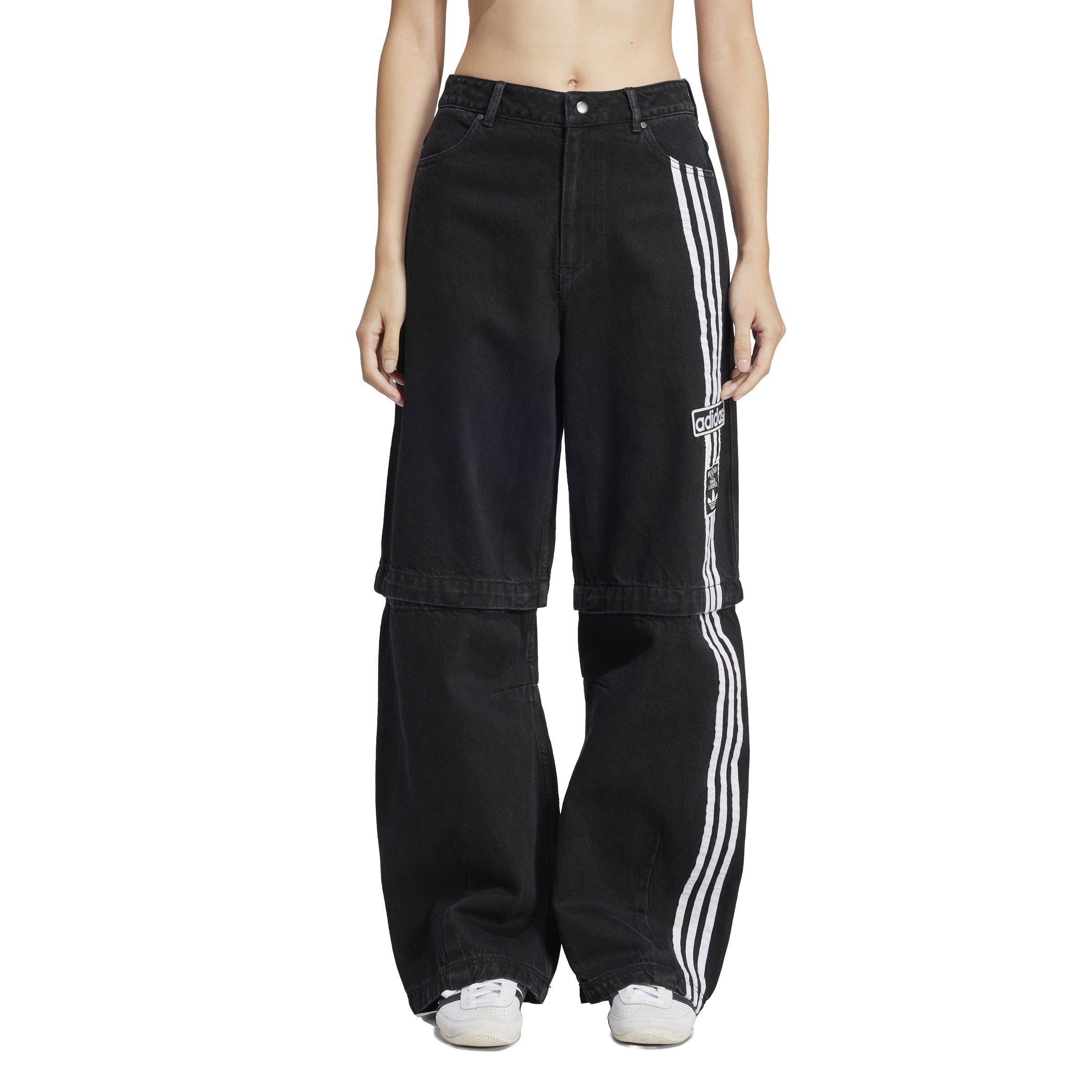 adidas Originals Women's Adibreak Denim Two-In-One Pants -Black - DENIM BLACK