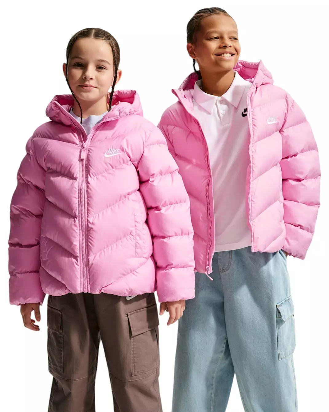 Nike Big Kids' Sportswear All Day Play Therma-FIT Loose-Fit Puffer Jacket - Pink - PINK
