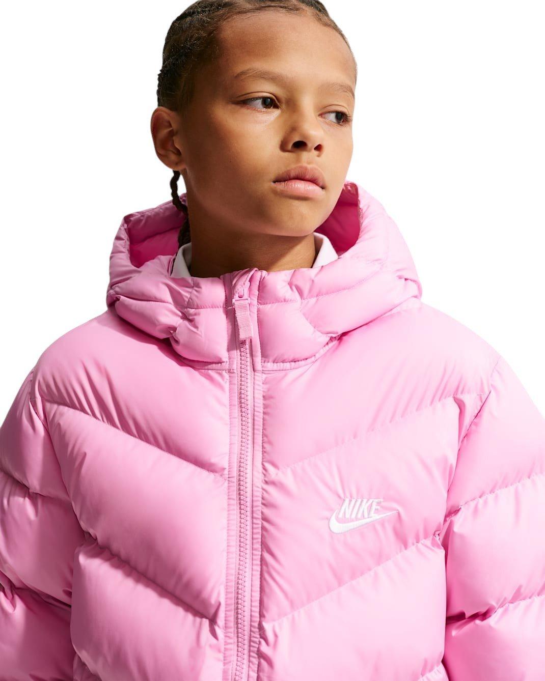 Nike Big Kids' Sportswear All Day Play Therma-FIT Loose-Fit Puffer Jacket - Pink - PINK Thumbnail View 4