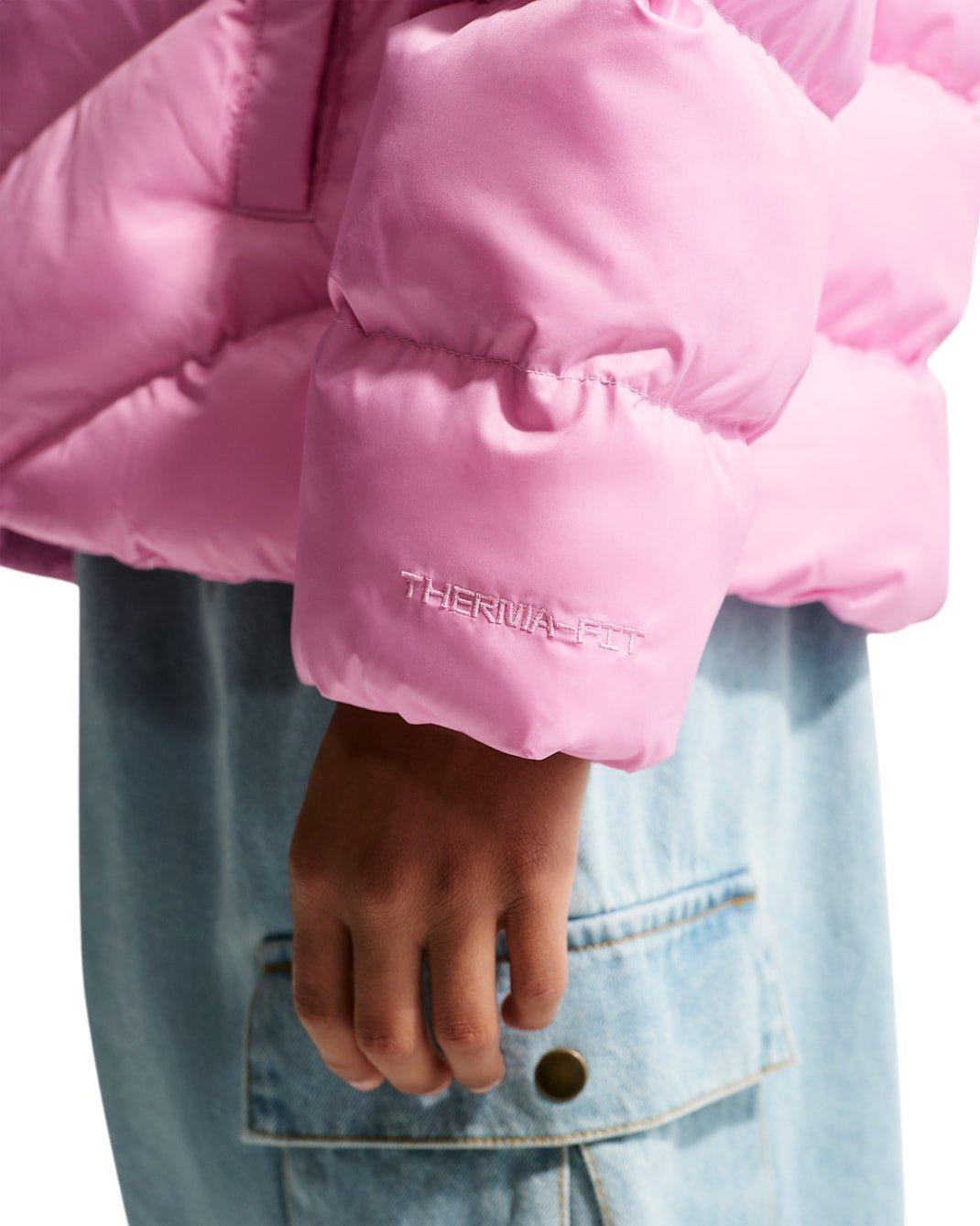 Nike Big Kids' Sportswear All Day Play Therma-FIT Loose-Fit Puffer Jacket - Pink - PINK Thumbnail View 6