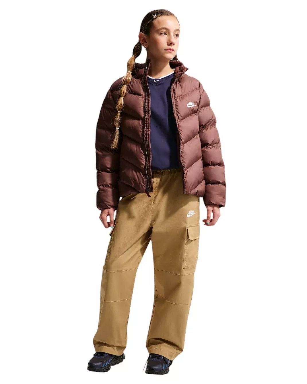 Nike Big Kids' Sportswear All Day Play Therma-FIT Loose-Fit Puffer Jacket - Mystic Purple - MYSTIC PURPLE