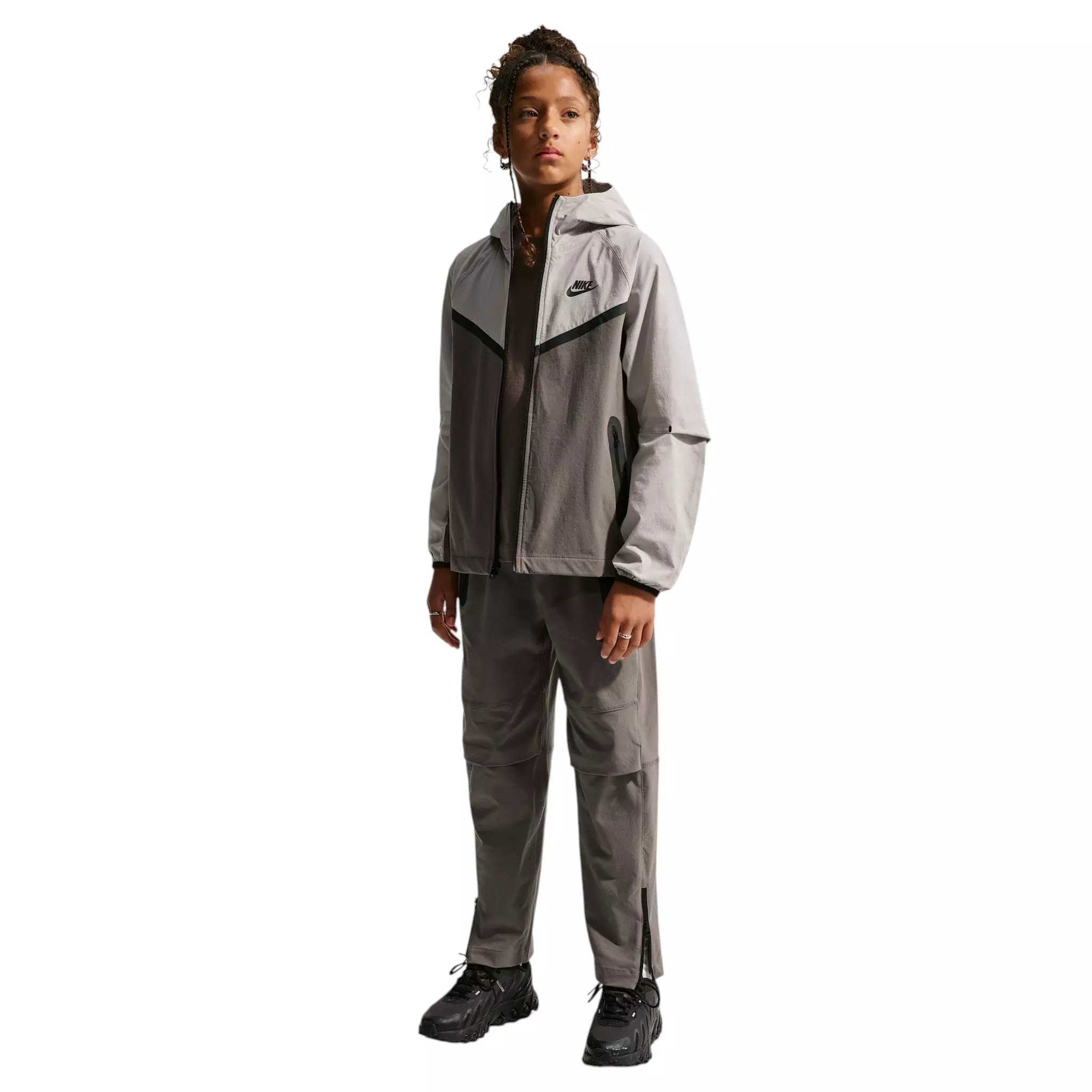 Nike Big Boys' Tech Woven Jacket - Grey - GREY