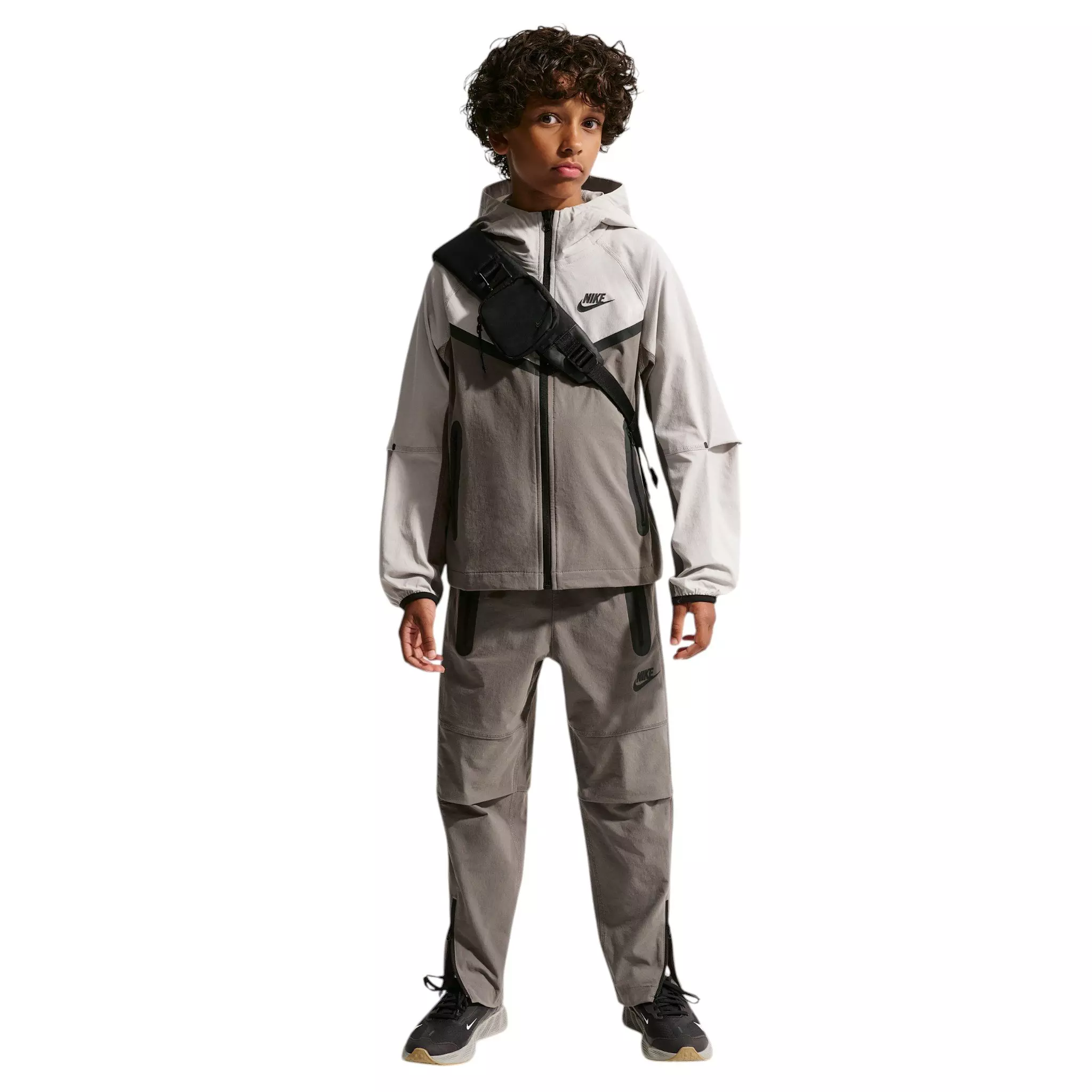 Nike Big Boys' Tech Woven Jacket - Grey - GREY