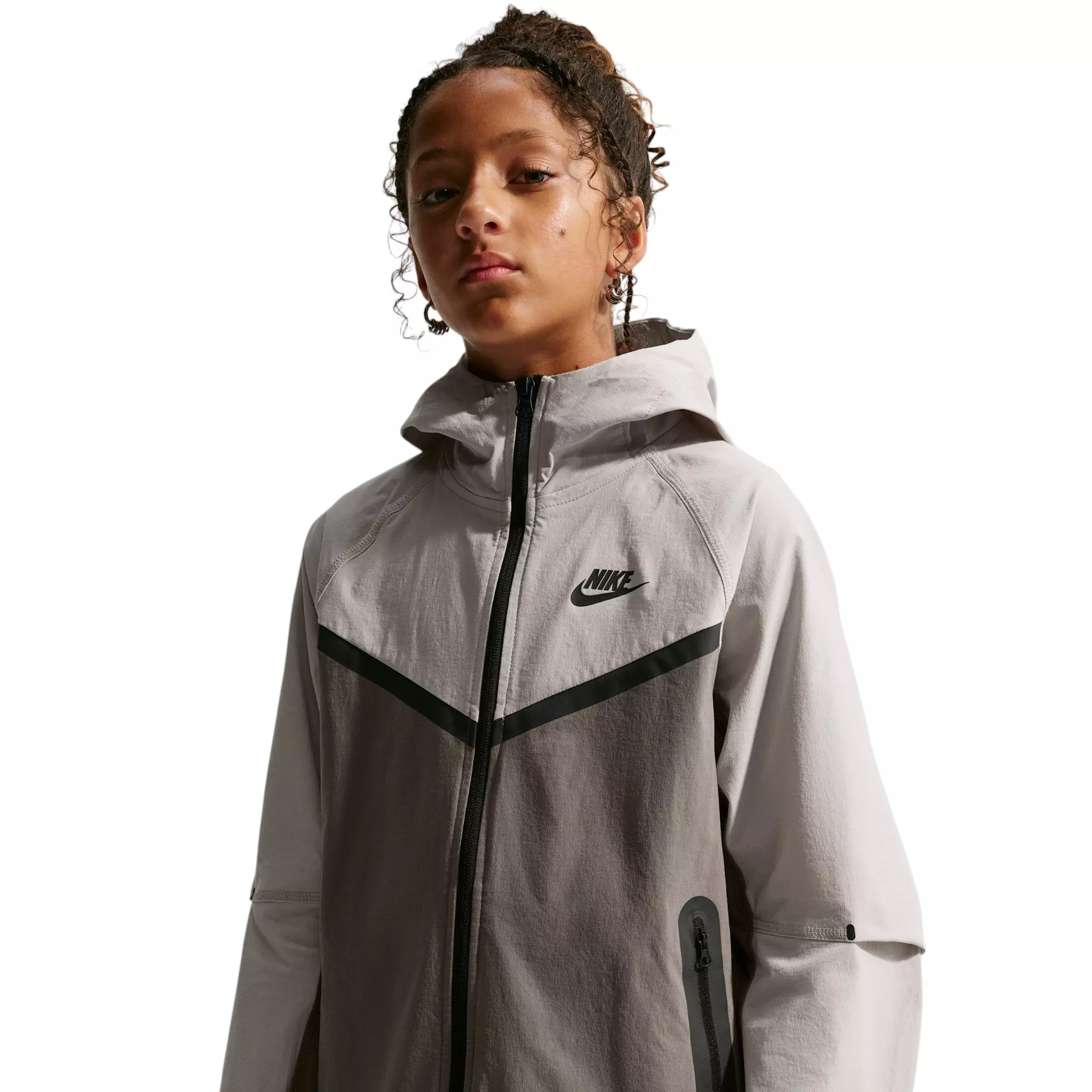 Nike Big Boys' Tech Woven Jacket - Grey - GREY