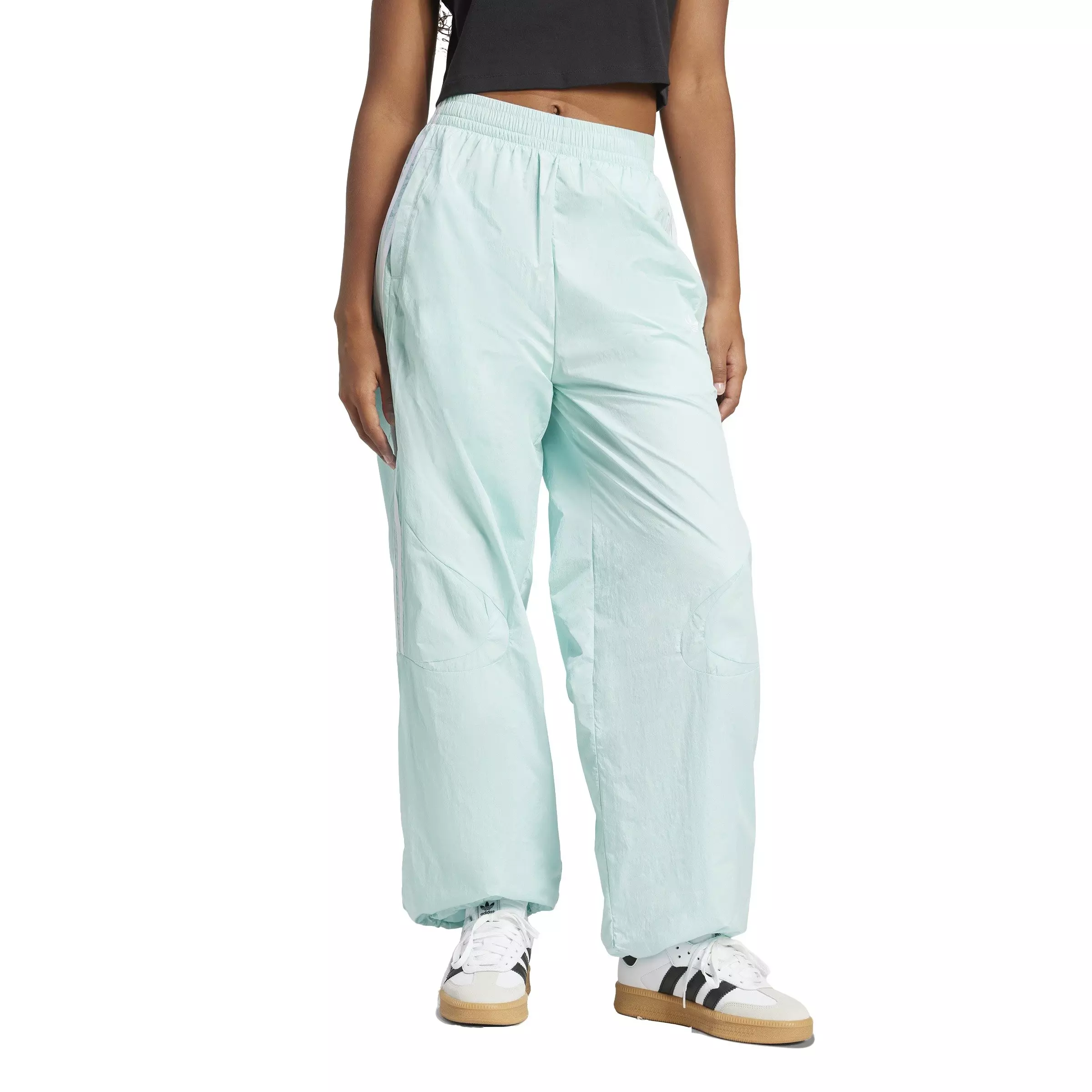 adidas Originals Women's Adicolor Teamgeist Oversized Tracksuit Bottoms -Turquoise - TURQUOISE 