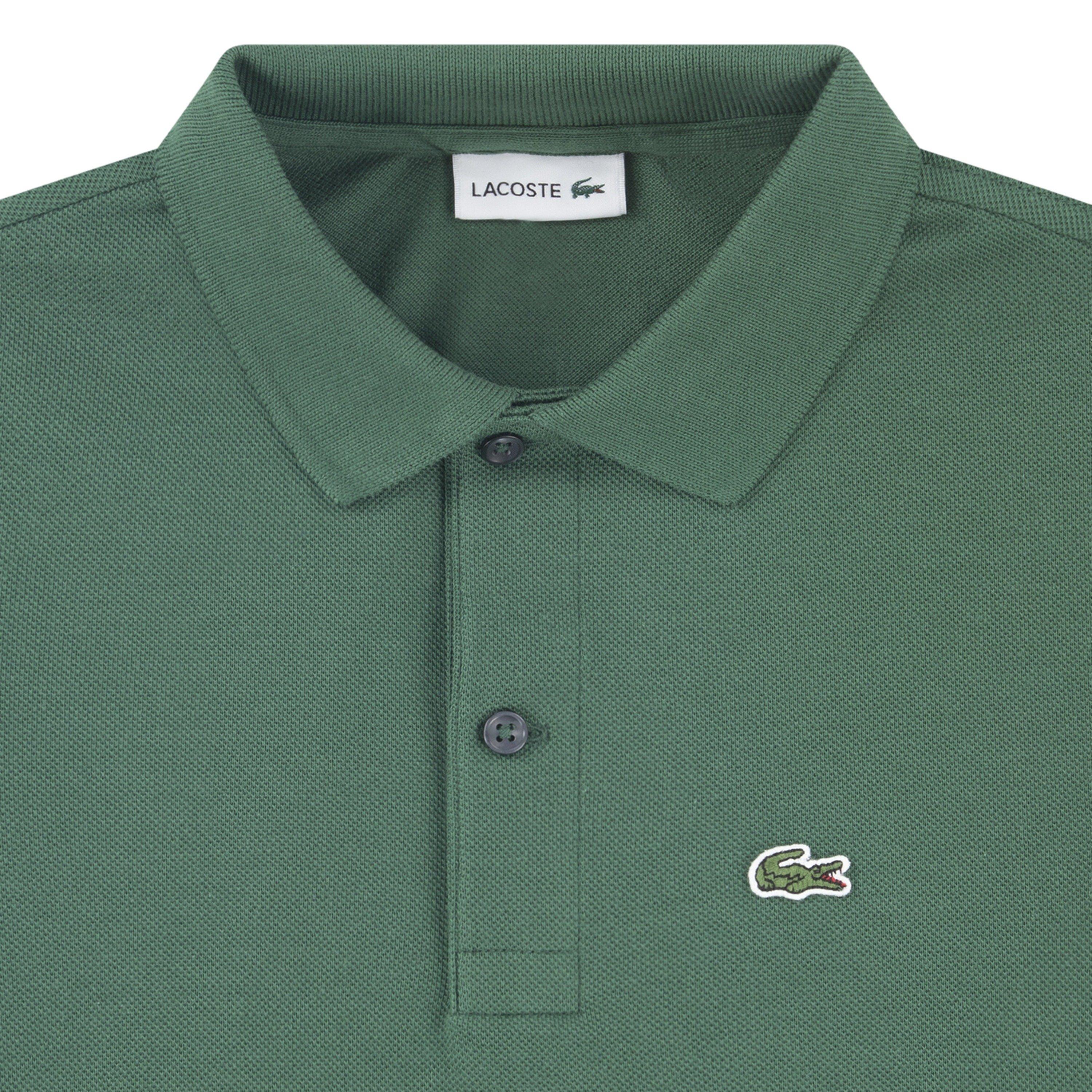 Lacoste Big Boys' Non-Organic Petit Pique Polo  - Green - GREEN Thumbnail View 3