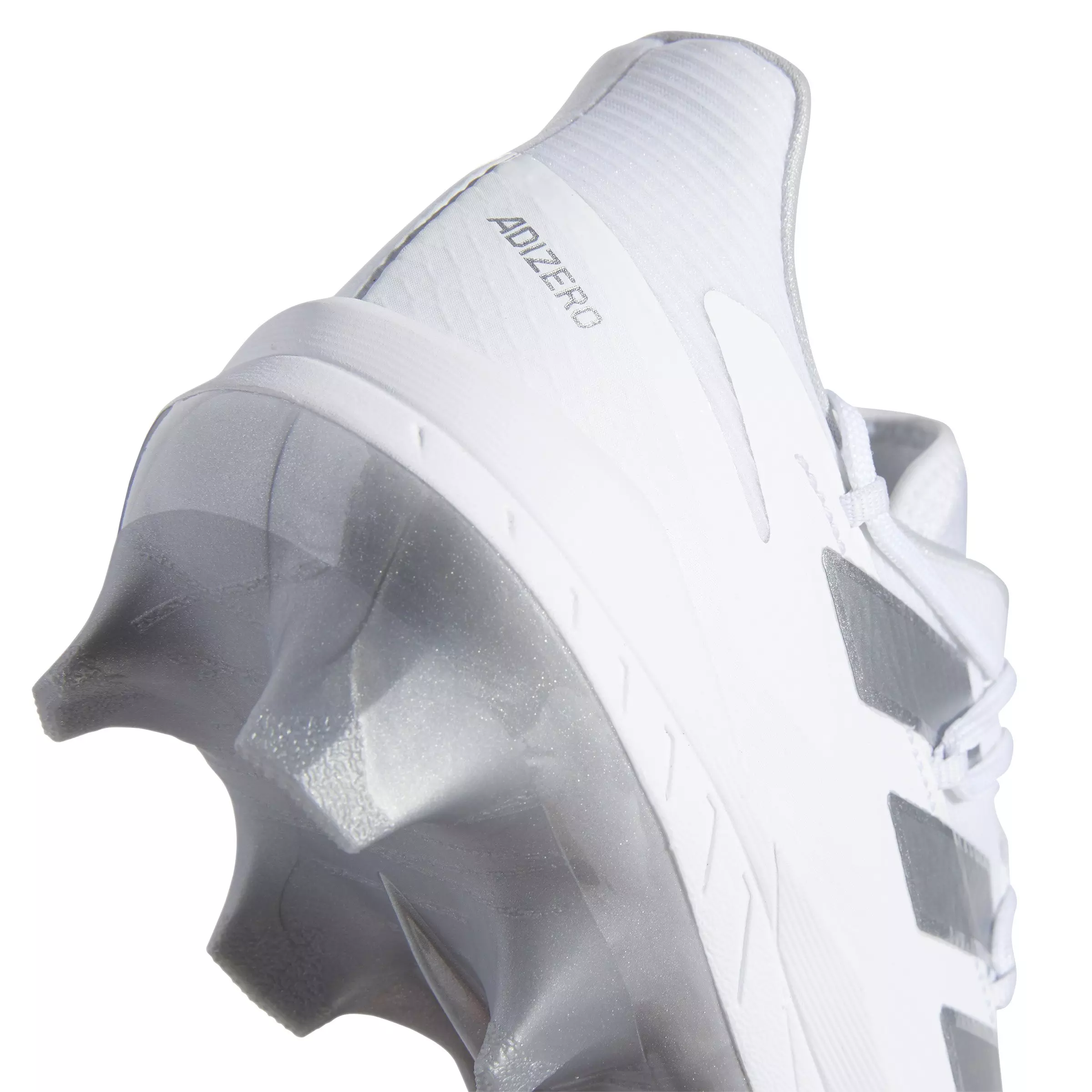 adidas Adizero Afterburner 8 TPU "White/Silver" Men's Baseball Cleat - WHITE/SILVER