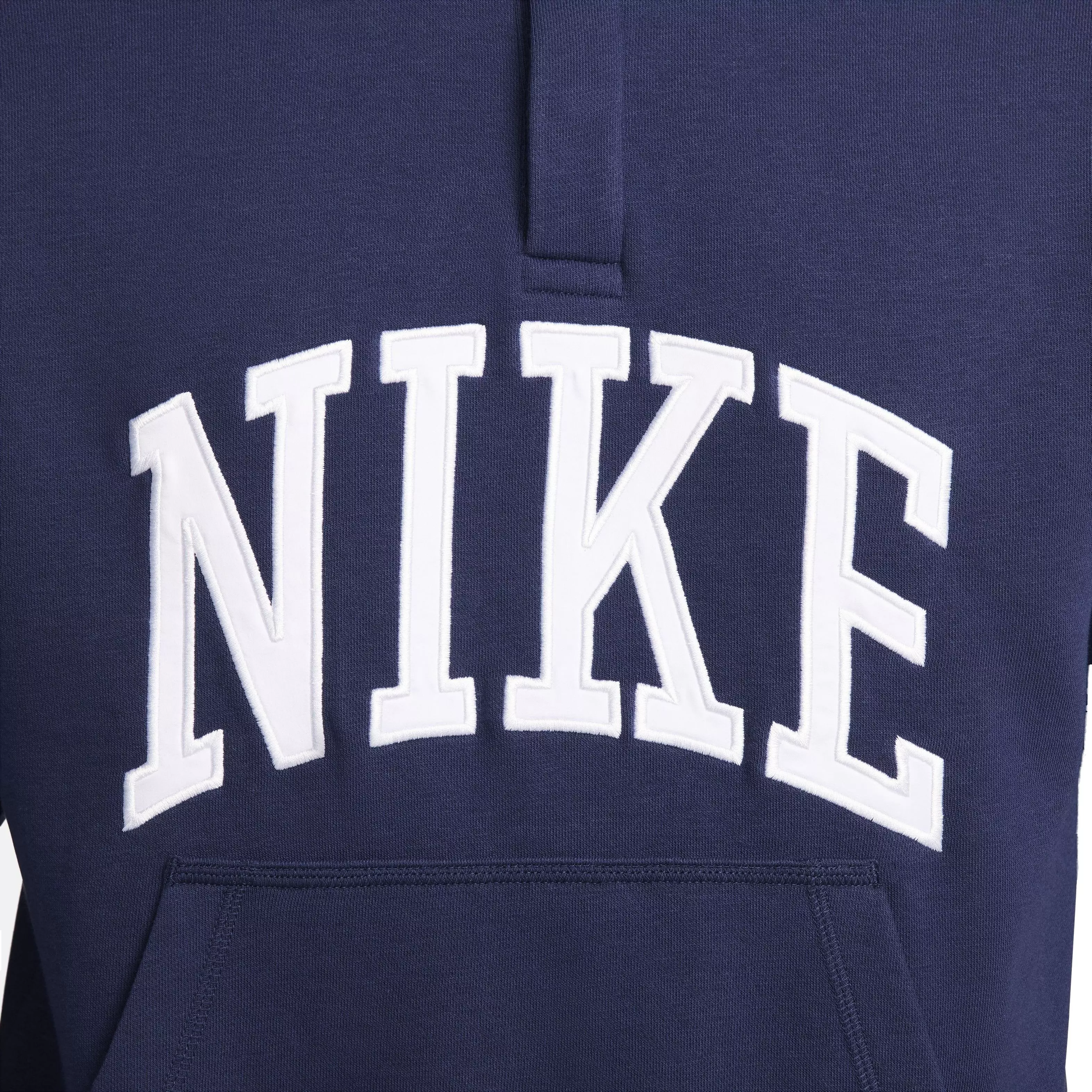 Nike Men's Club HBR Fleece Long-Sleeve Polo - BLUE