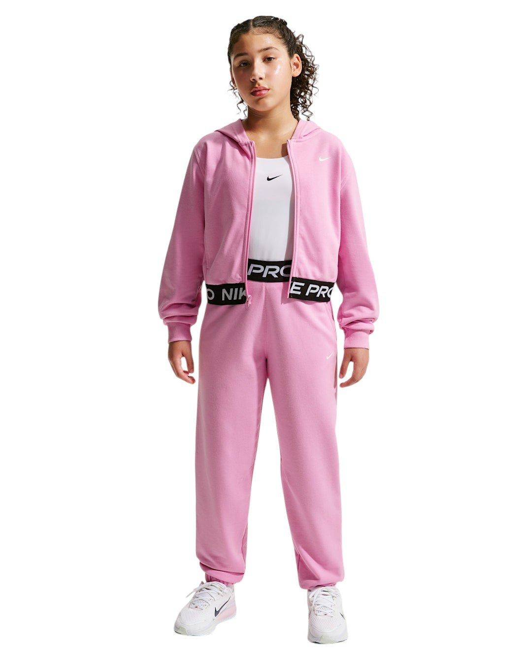Nike Big Girls' Pro Fleece Dri-FIT Full-Zip Jacket - Pink - PINK Thumbnail View 4