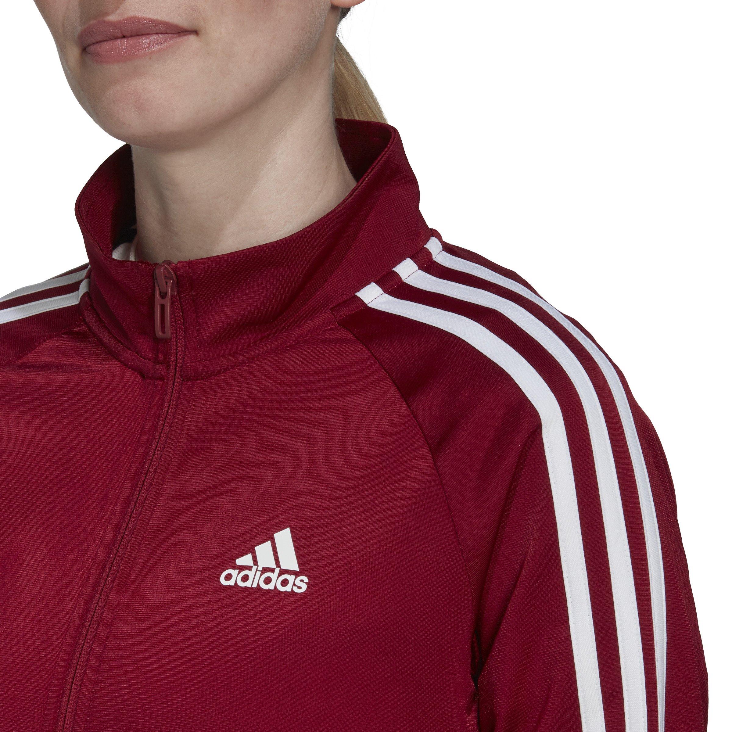 adidas Women's Primegreen Essentials Warm-Up Slim 3-Stripes Track Top