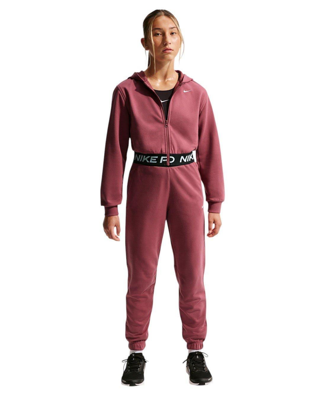 Nike Big Girls' Pro Fleece Dri-FIT Full-Zip Jacket - Pink Smoke - PINK SMOKE Thumbnail View 4