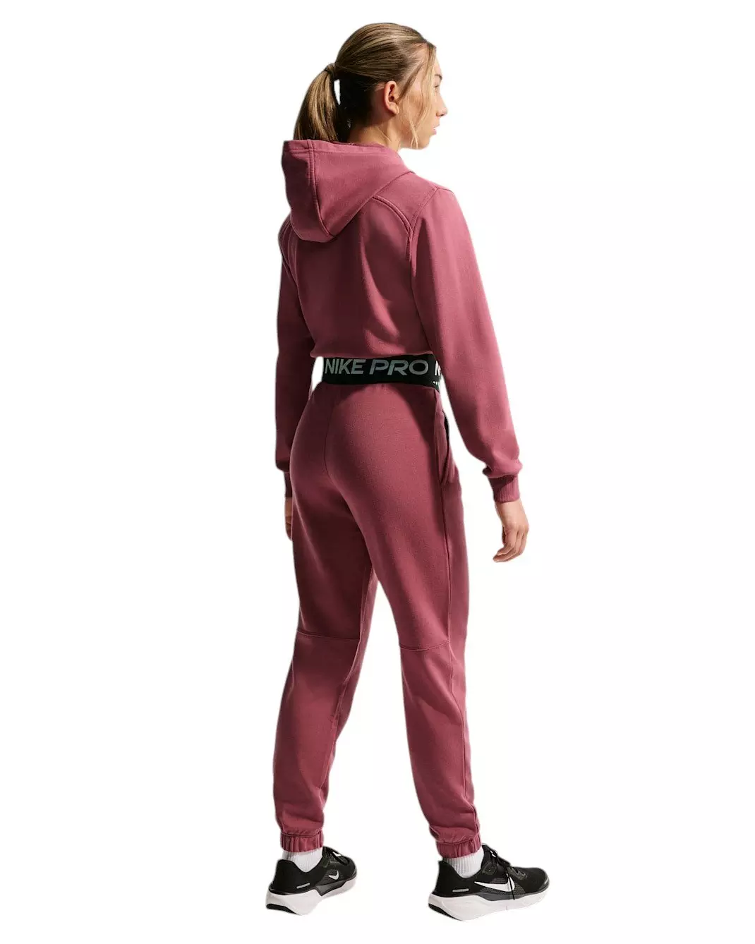 Nike Big Girls' Pro Fleece Dri-FIT Full-Zip Jacket - Pink Smoke - PINK SMOKE
