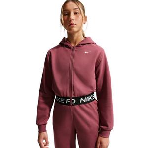 Nike Big Girls' Pro Fleece Dri-FIT Full-Zip Jacket - Pink Smoke - PINK SMOKE
