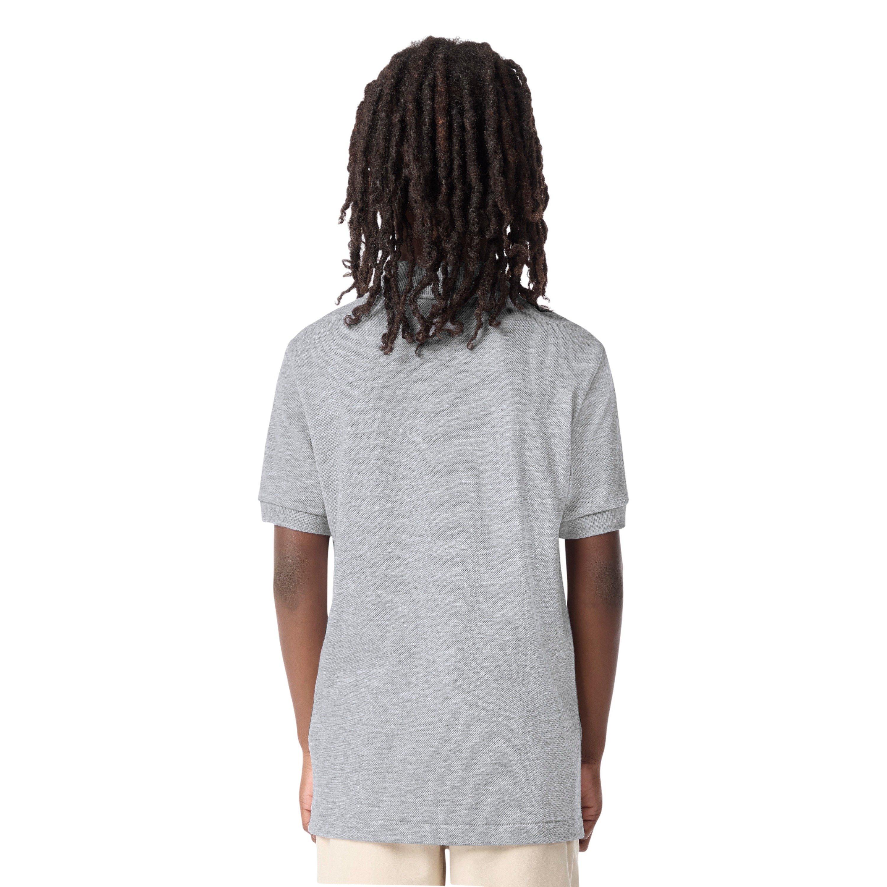 Lacoste Big Boys' Non-Organic Petit Pique Polo - Grey - GREY Thumbnail View 2