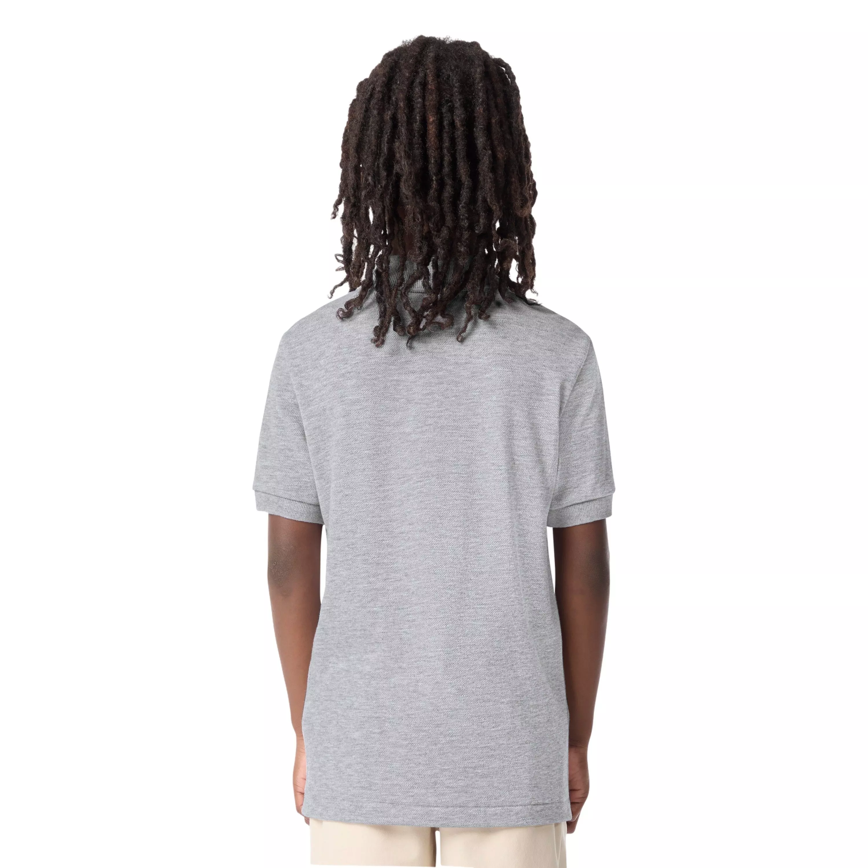 Lacoste Big Boys' Non-Organic Petit Pique Polo - Grey - GREY