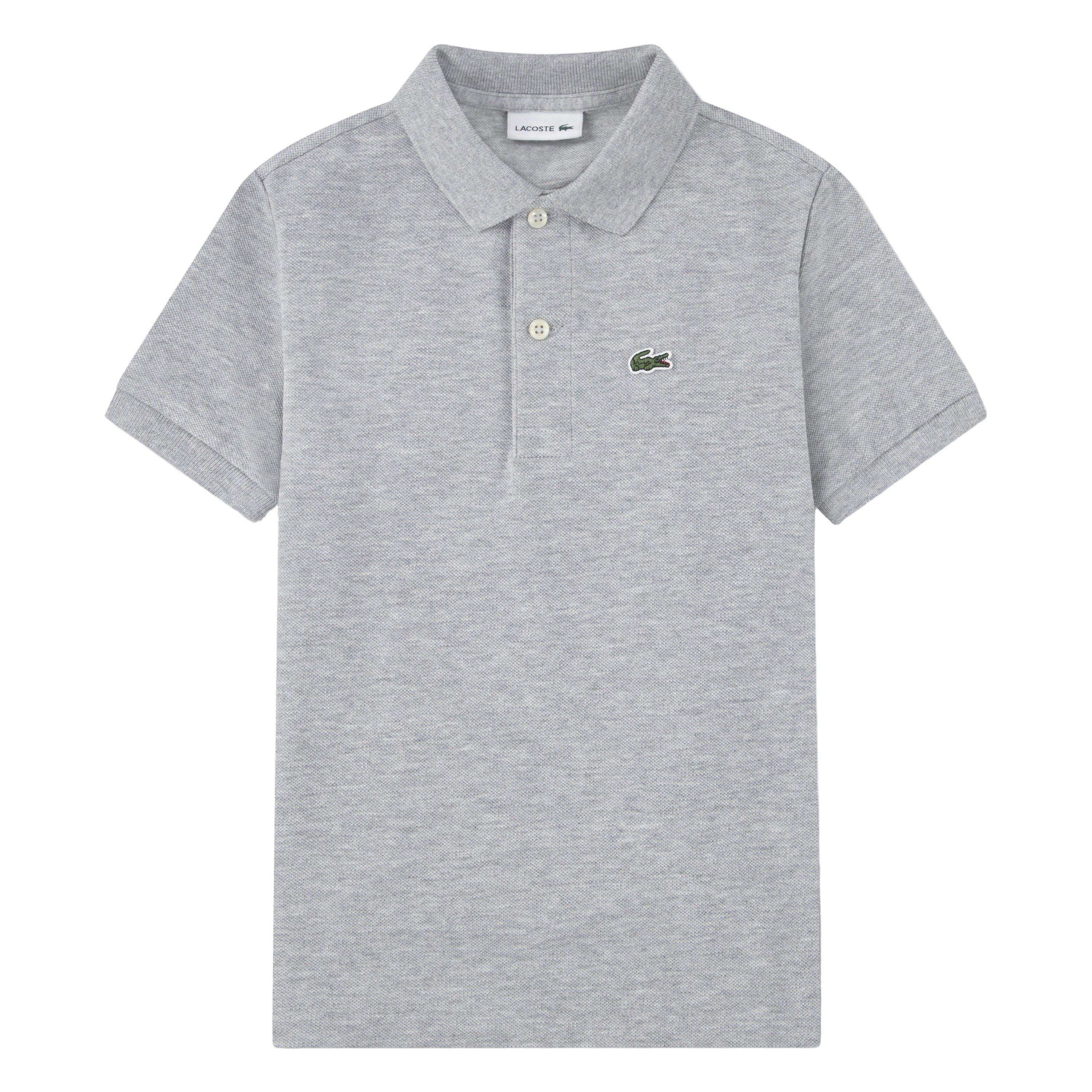 Lacoste Big Boys' Non-Organic Petit Pique Polo - Grey - GREY Thumbnail View 4