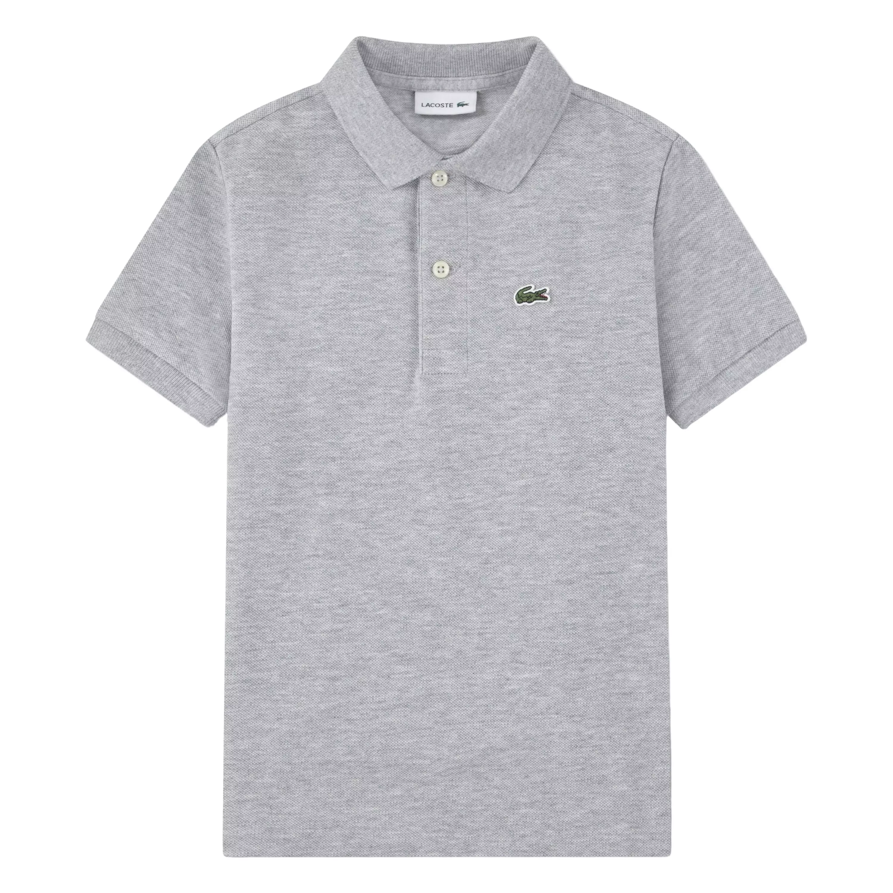 Lacoste Big Boys' Non-Organic Petit Pique Polo - Grey - GREY