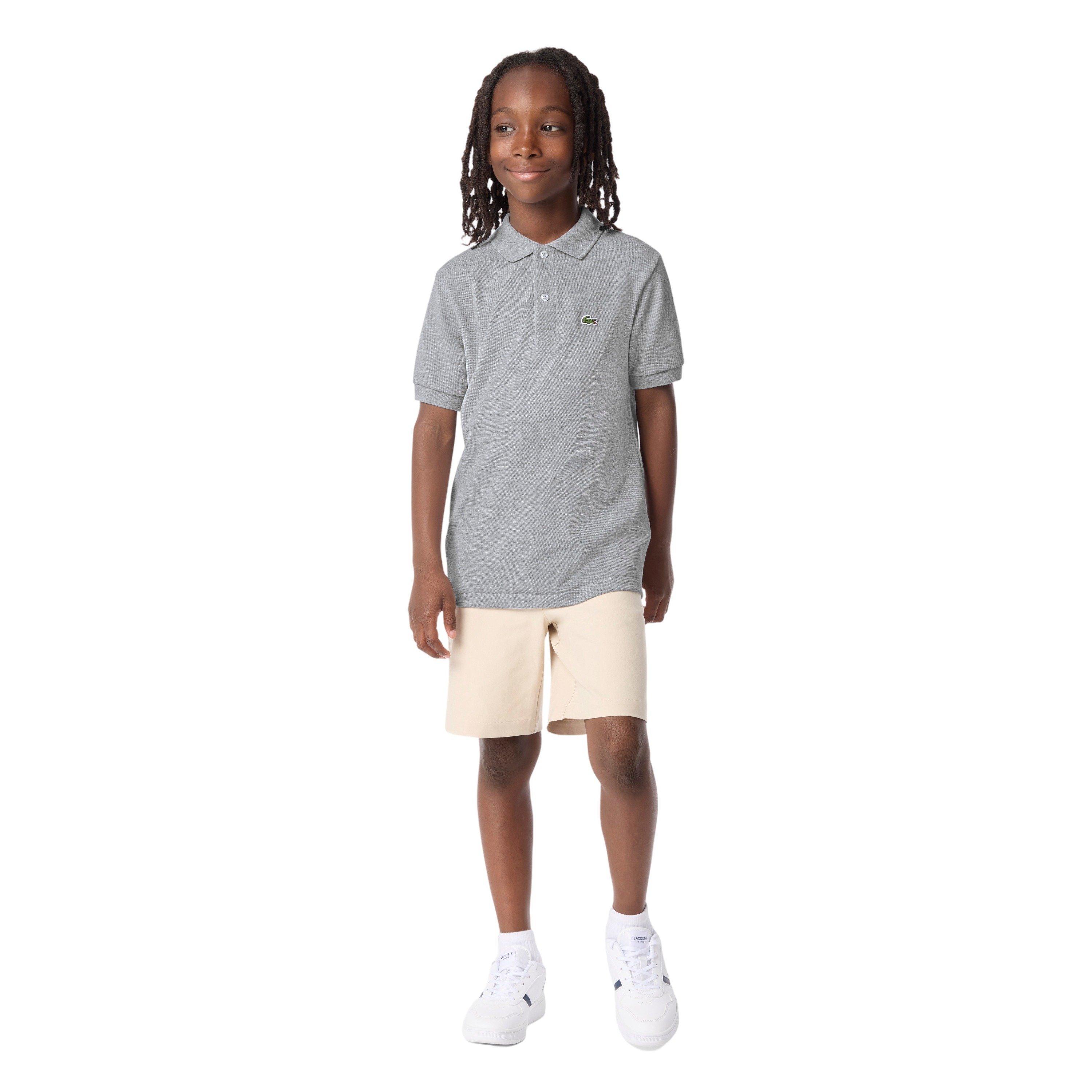 Lacoste Big Boys' Non-Organic Petit Pique Polo - Grey - GREY Thumbnail View 6