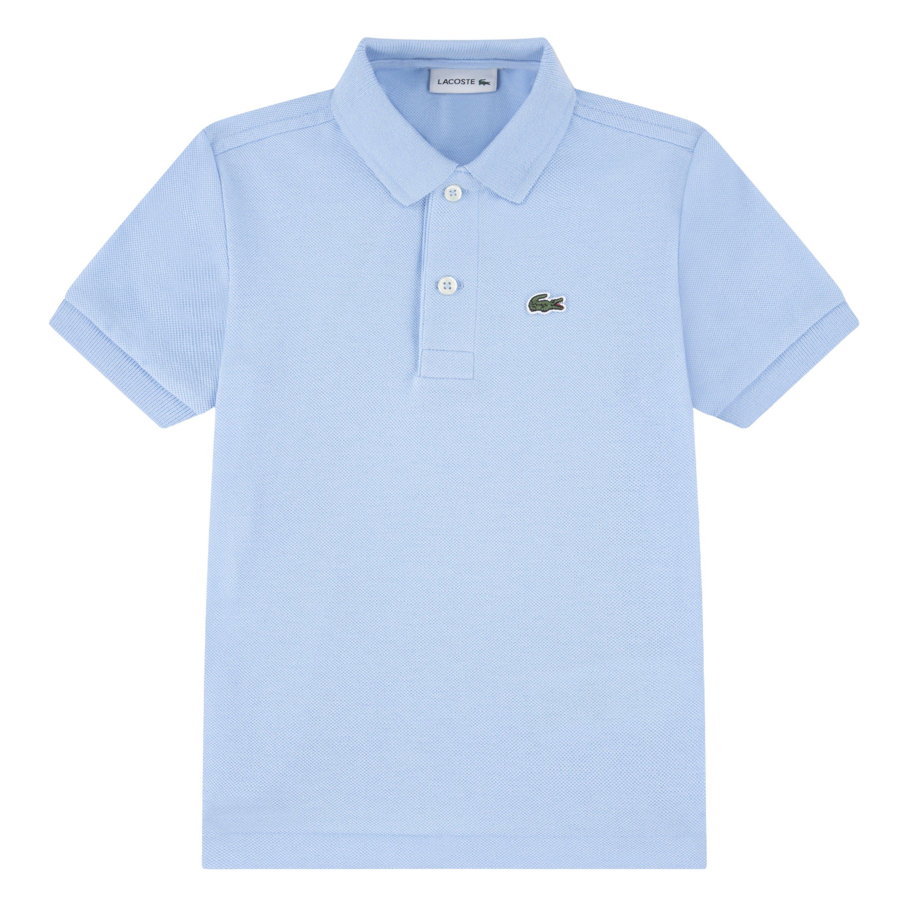 Lacoste Non-Organic Petit Pique Toddler Boys' Lt Blue Polo