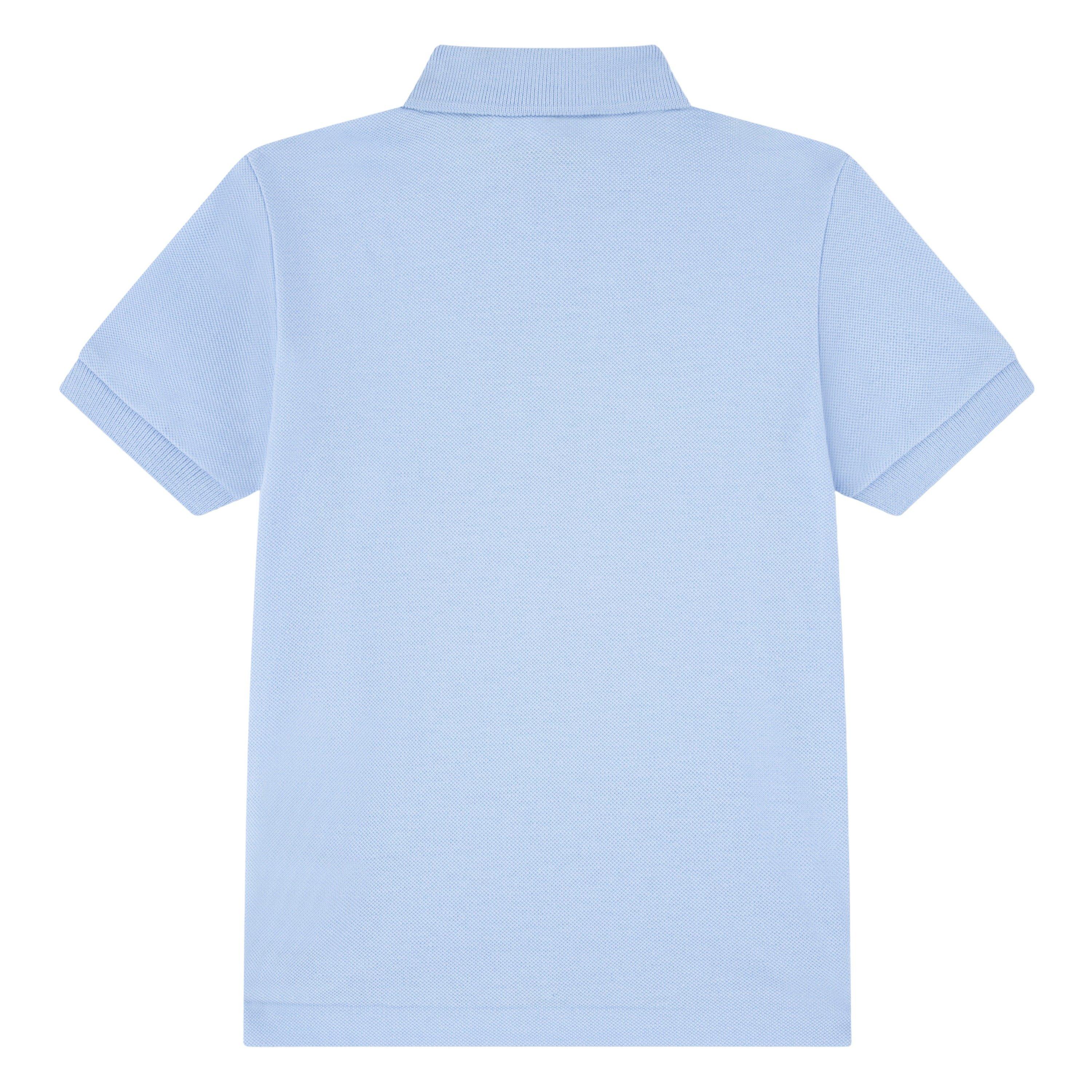 Lacoste Non-Organic Petit Pique Toddler Boys' Lt Blue Polo