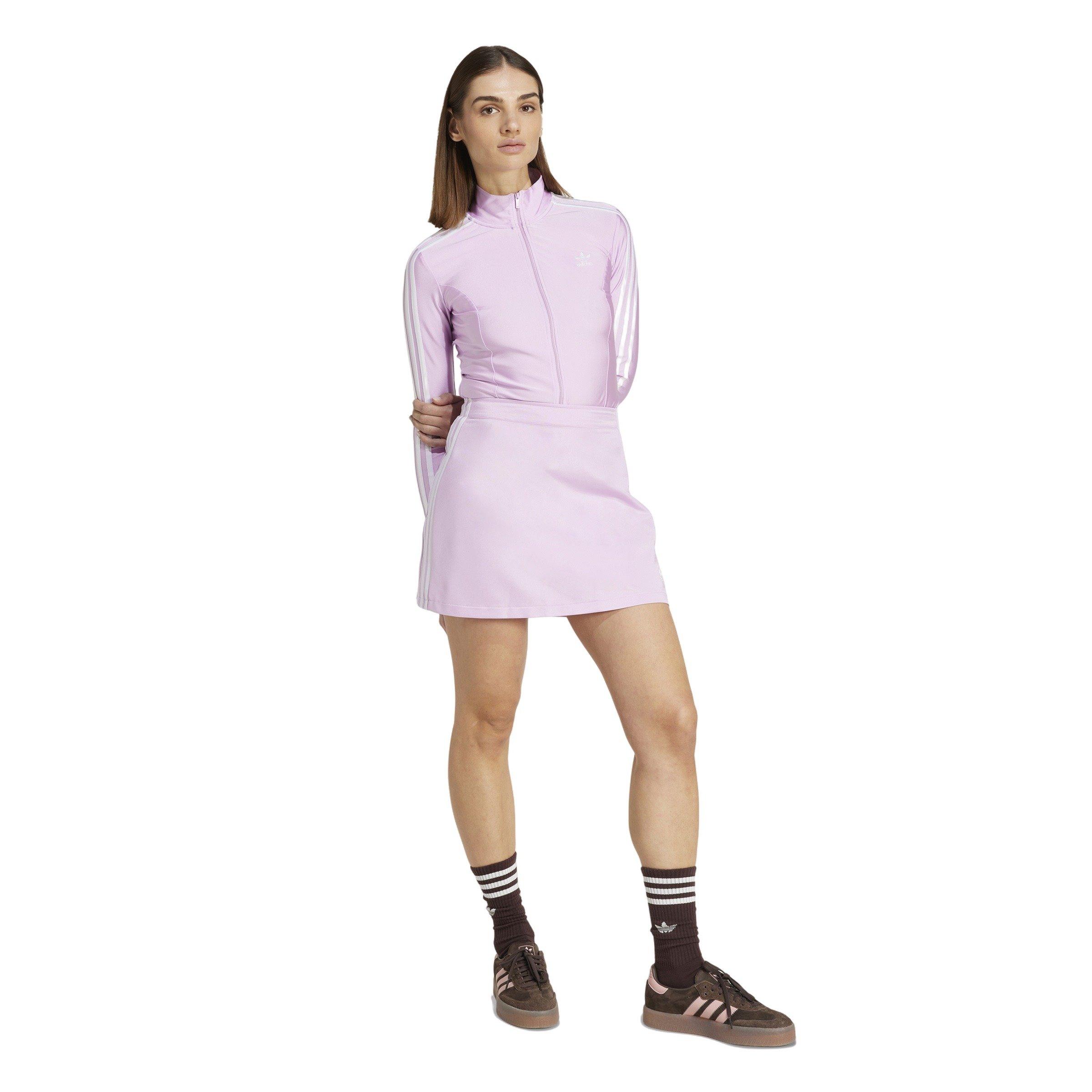 adidas Originals Women's Adicolor 3-Stripes Mini Skirt -Purple - PURPLE Thumbnail View 5