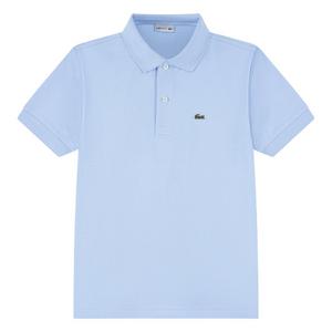 Lacoste Little Boys' Non-Organic Petit Pique Polo -Lt Blue