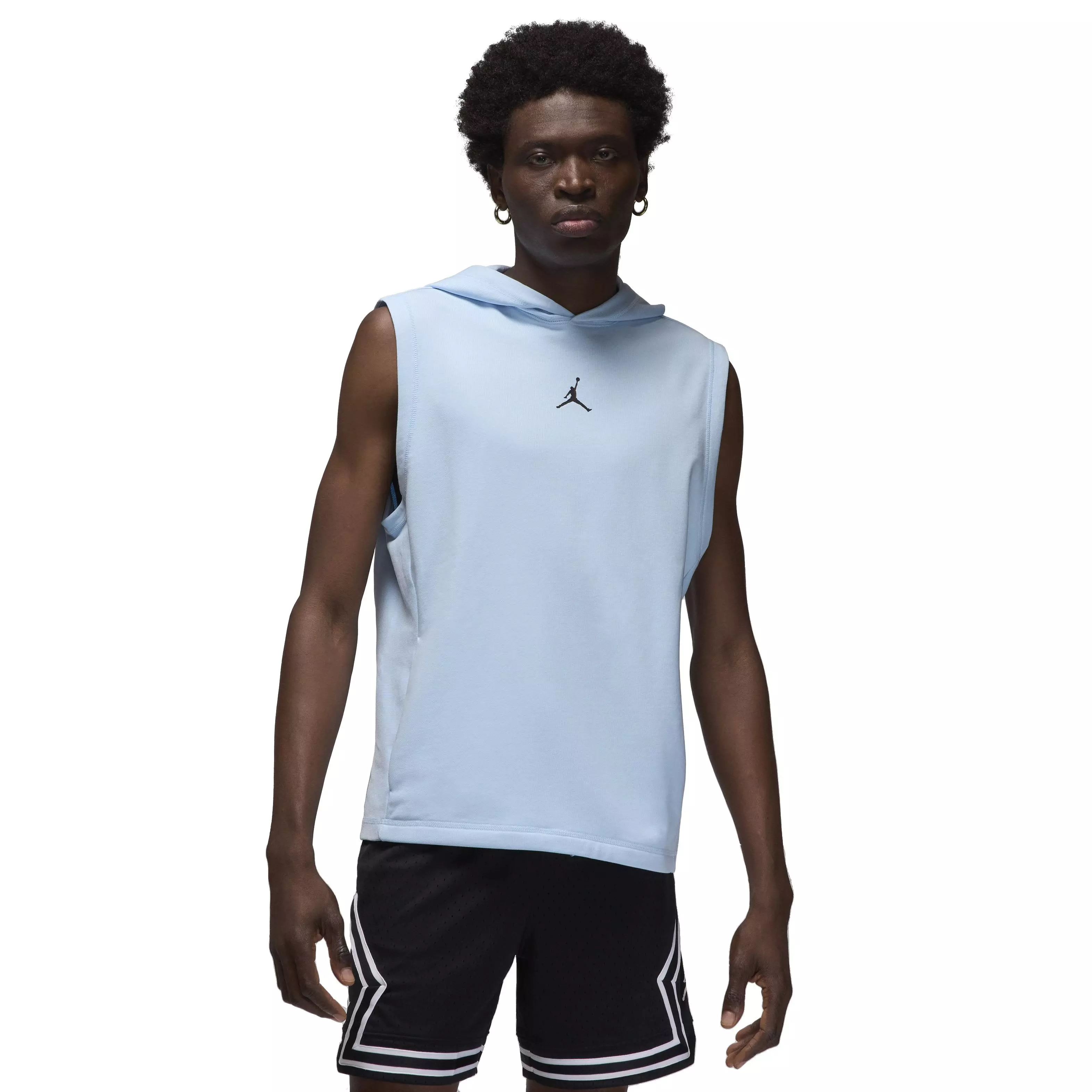 Jordan Men's Sport Dri-FIT Sleeveless Fleece Hoodie -Blue - BLUE