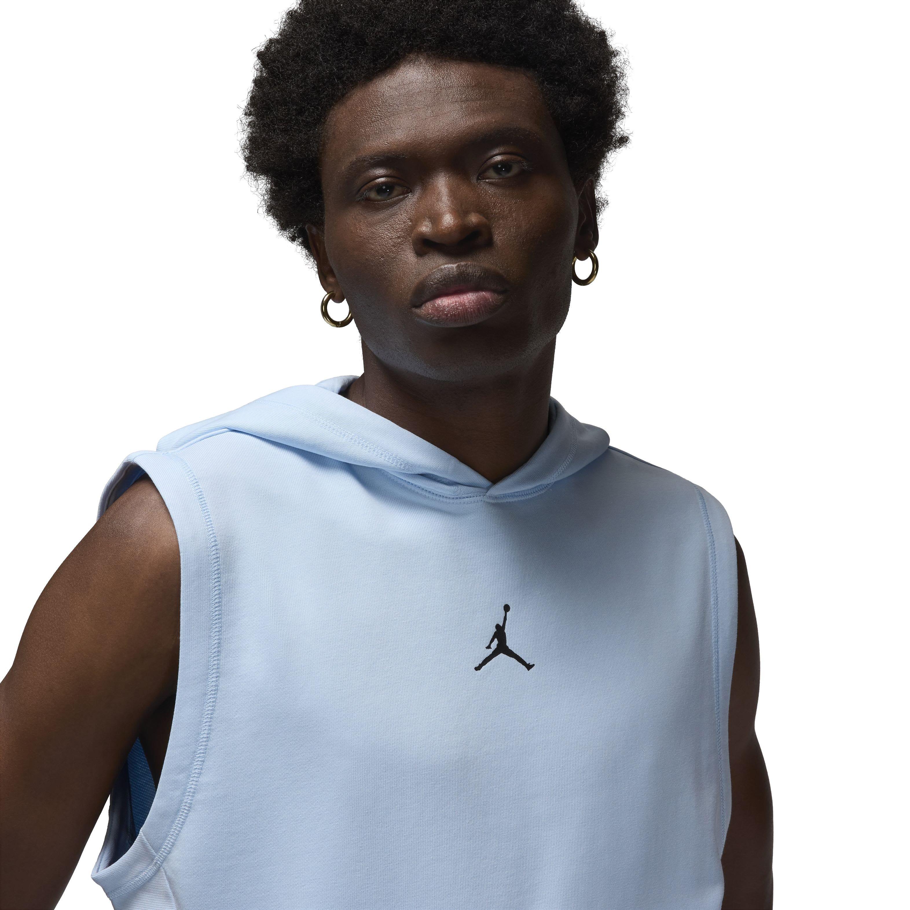 Jordan Men s Sport Dri FIT Sleeveless Fleece Hoodie Blue Hibbett