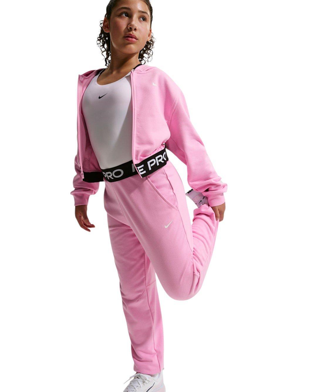 Nike Big Girls' Pro Fleece Dri-FIT Joggers - Pink - PINK Thumbnail View 3