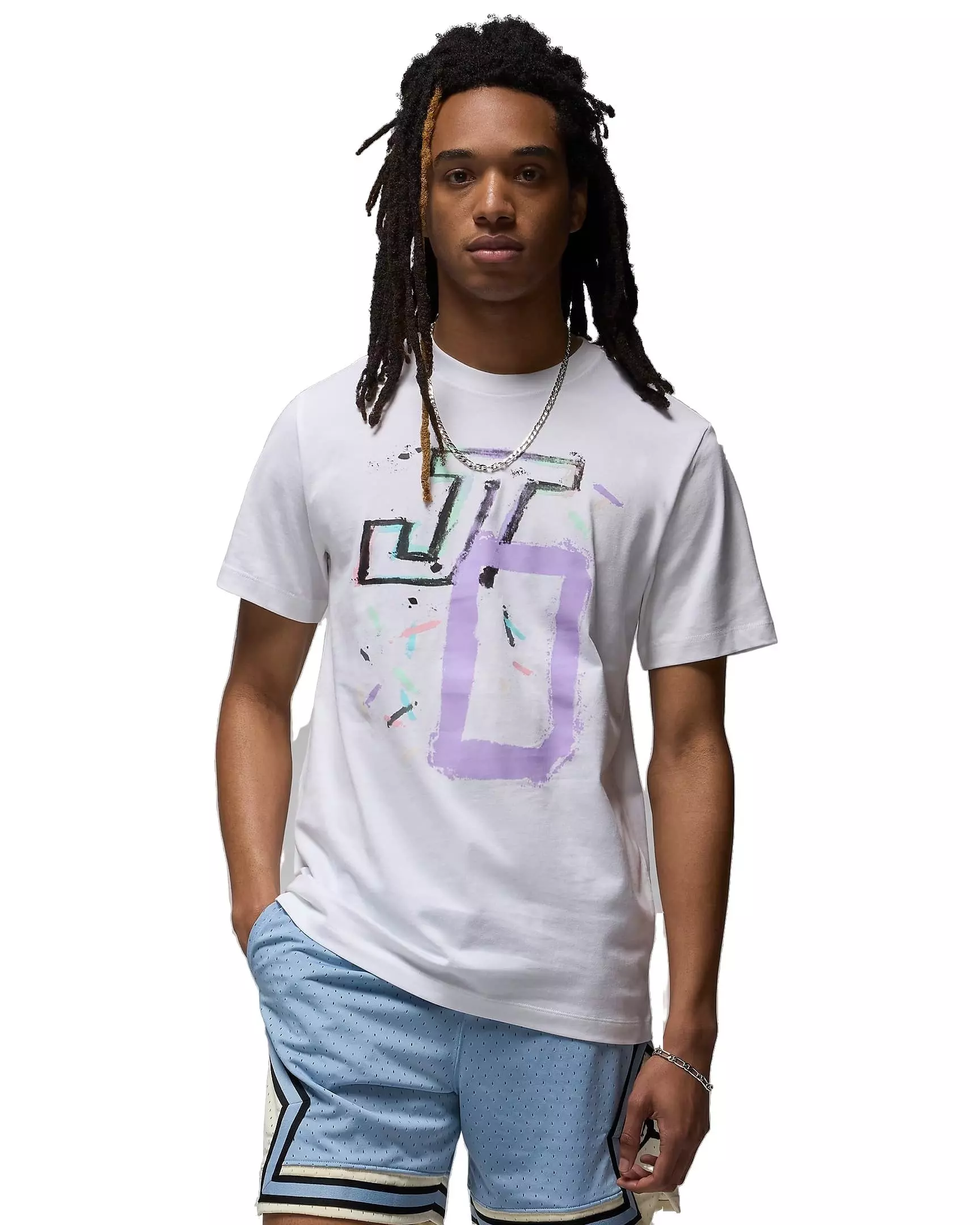 Jordan Men's Tatum T-Shirt -White - WHITE