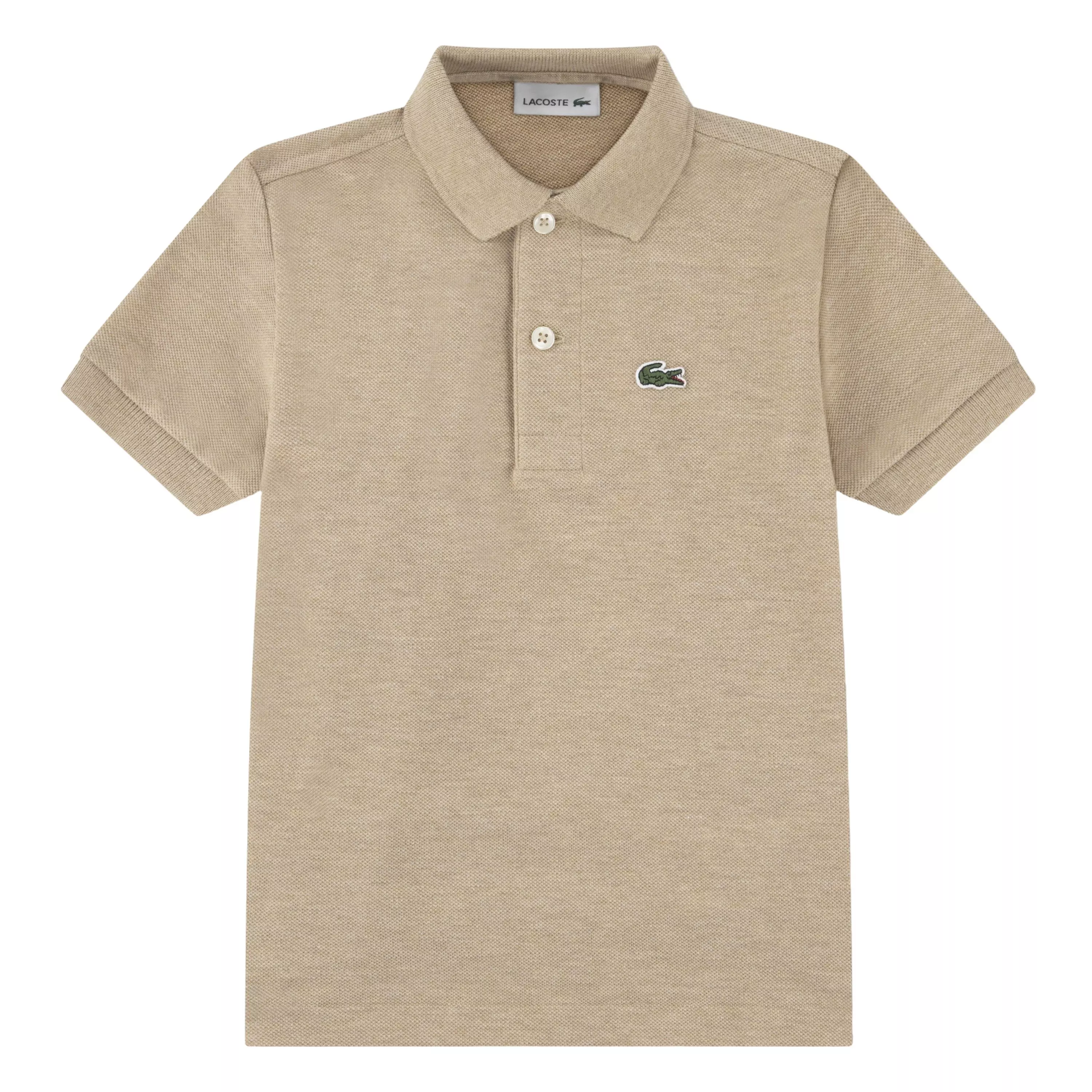 Lacoste Toddler Boys' Non-Organic Petit Pique Polo - Heather Beige - BEIGE