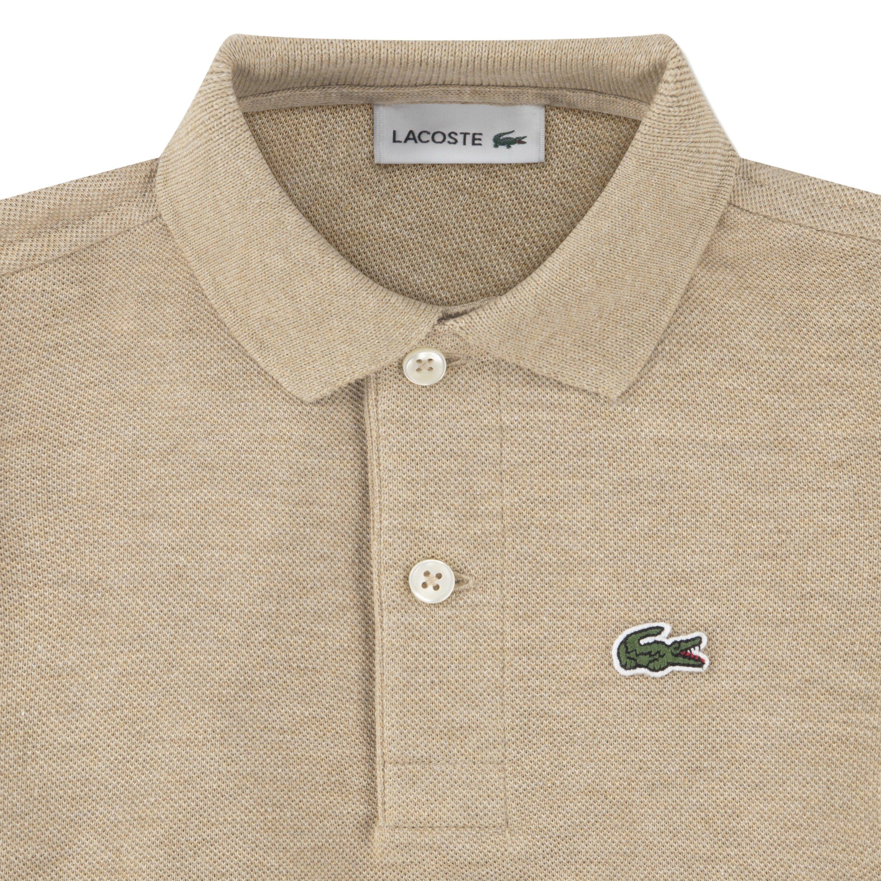 Lacoste Non-Organic Petit Pique Toddler Boys' Heather Beige Polo