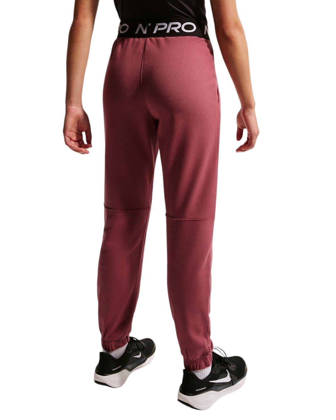 Nike Pro Fleece Big Girls' Pink Smoke Dri-FIT Joggers