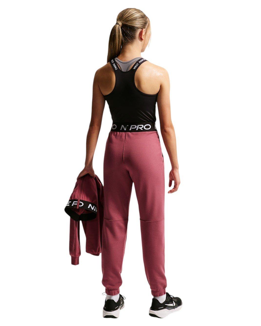 Nike Big Girls' Pro Fleece Dri-FIT Joggers - Pink Smoke - PINK SMOKE Thumbnail View 5