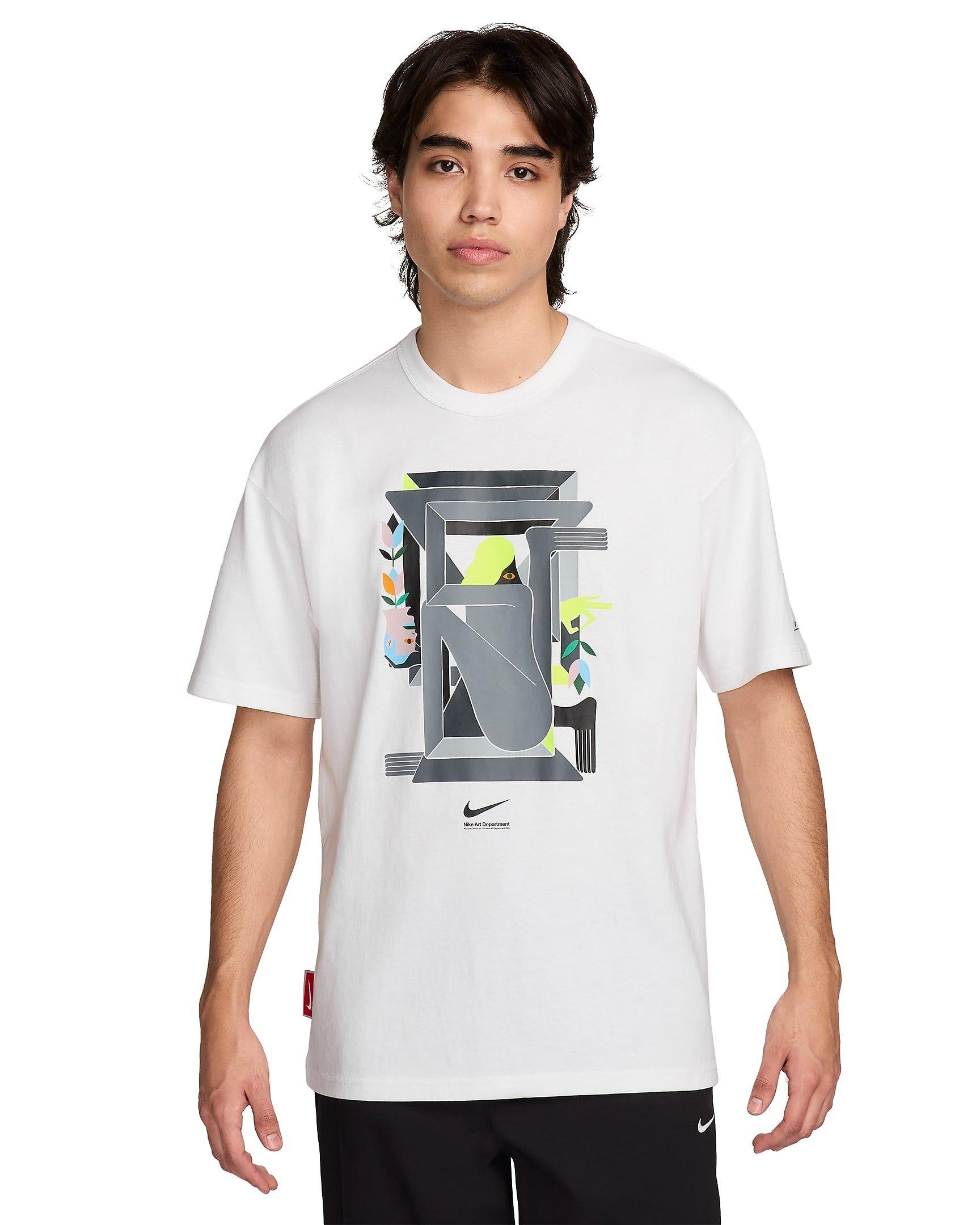 Nike Men's Sportswear Art Dept T-Shirt - WHITE/GREY Thumbnail View 1
