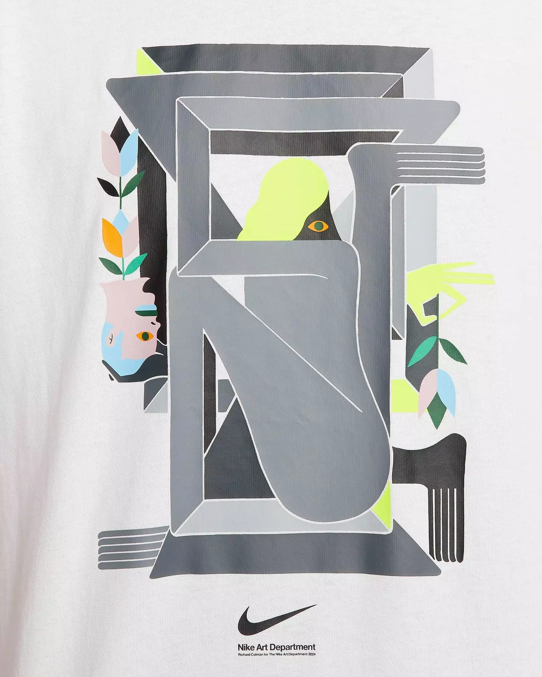 Nike Men's Sportswear Art Dept T-Shirt - WHITE/GREY