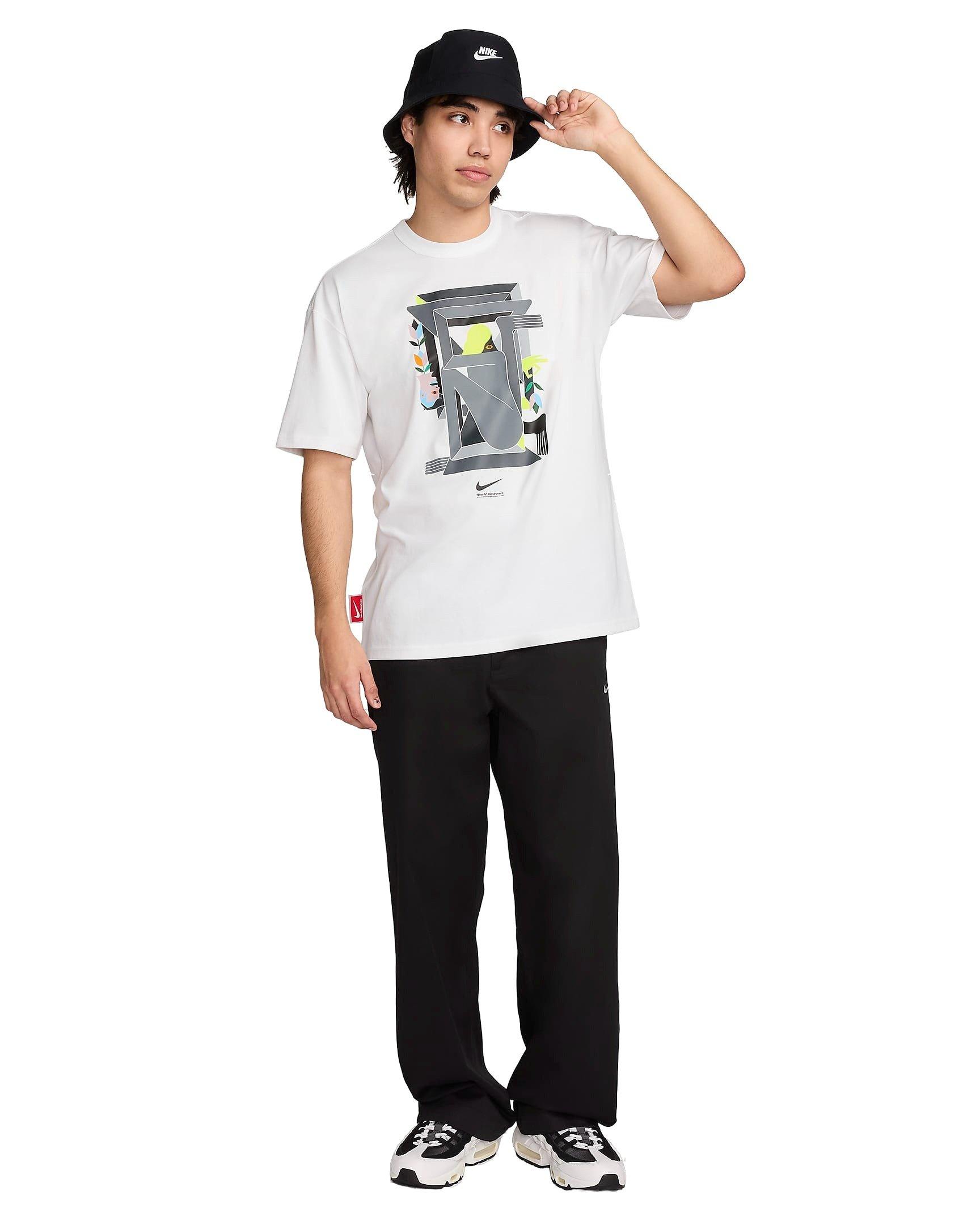 Nike Men's Sportswear Art Dept T-Shirt - WHITE/GREY Thumbnail View 7