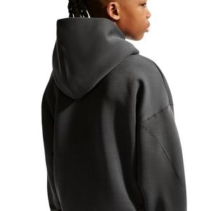 Nike Big Boys' Sportswear Tech Fleece Oversized Pullover Hoodie - Anthracite Grey