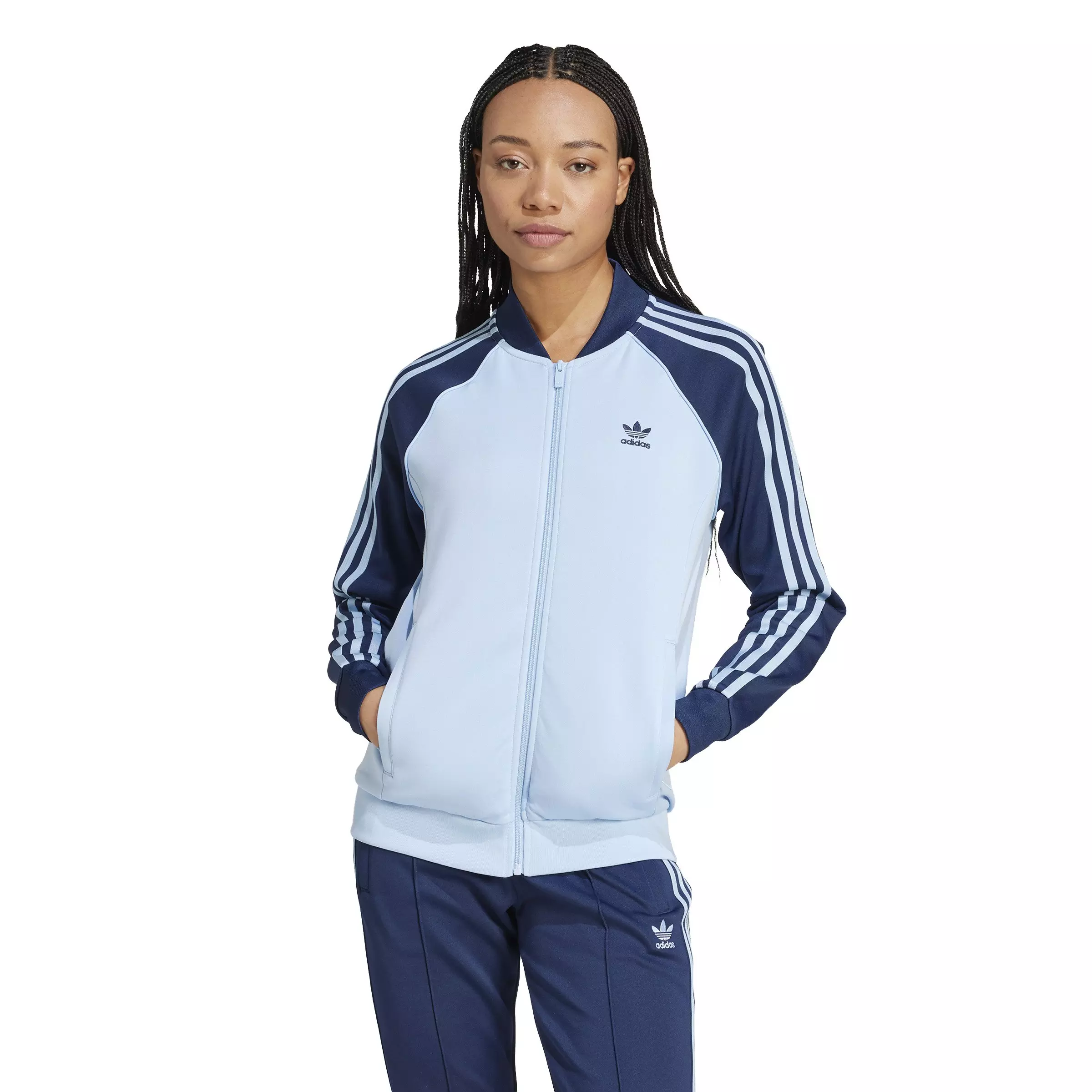 adidas Originals Women's Adicolor Classics SST Track Top -Blue - BLUE