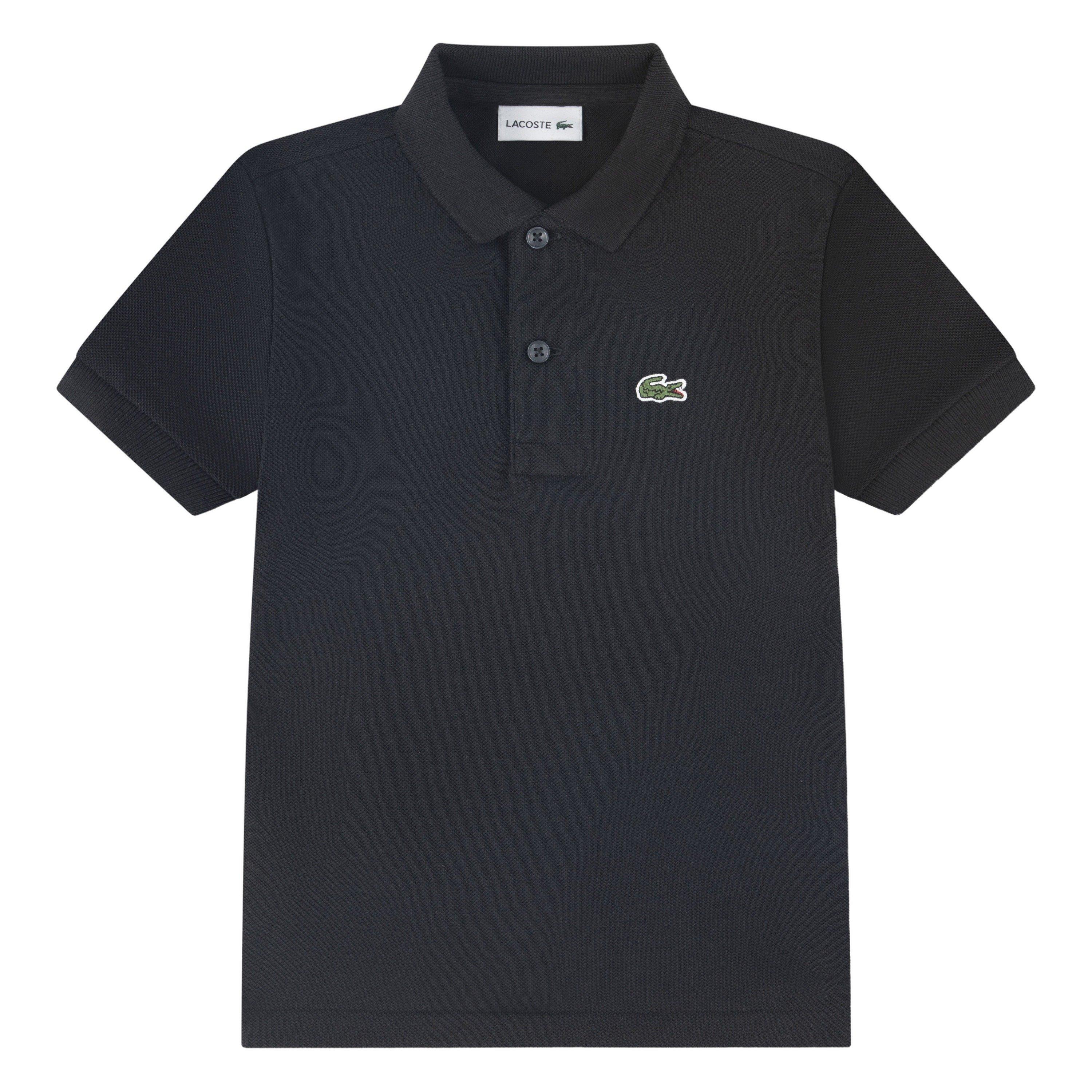 Lacoste Non-Organic Petit Pique Toddler Boys' Black Polo