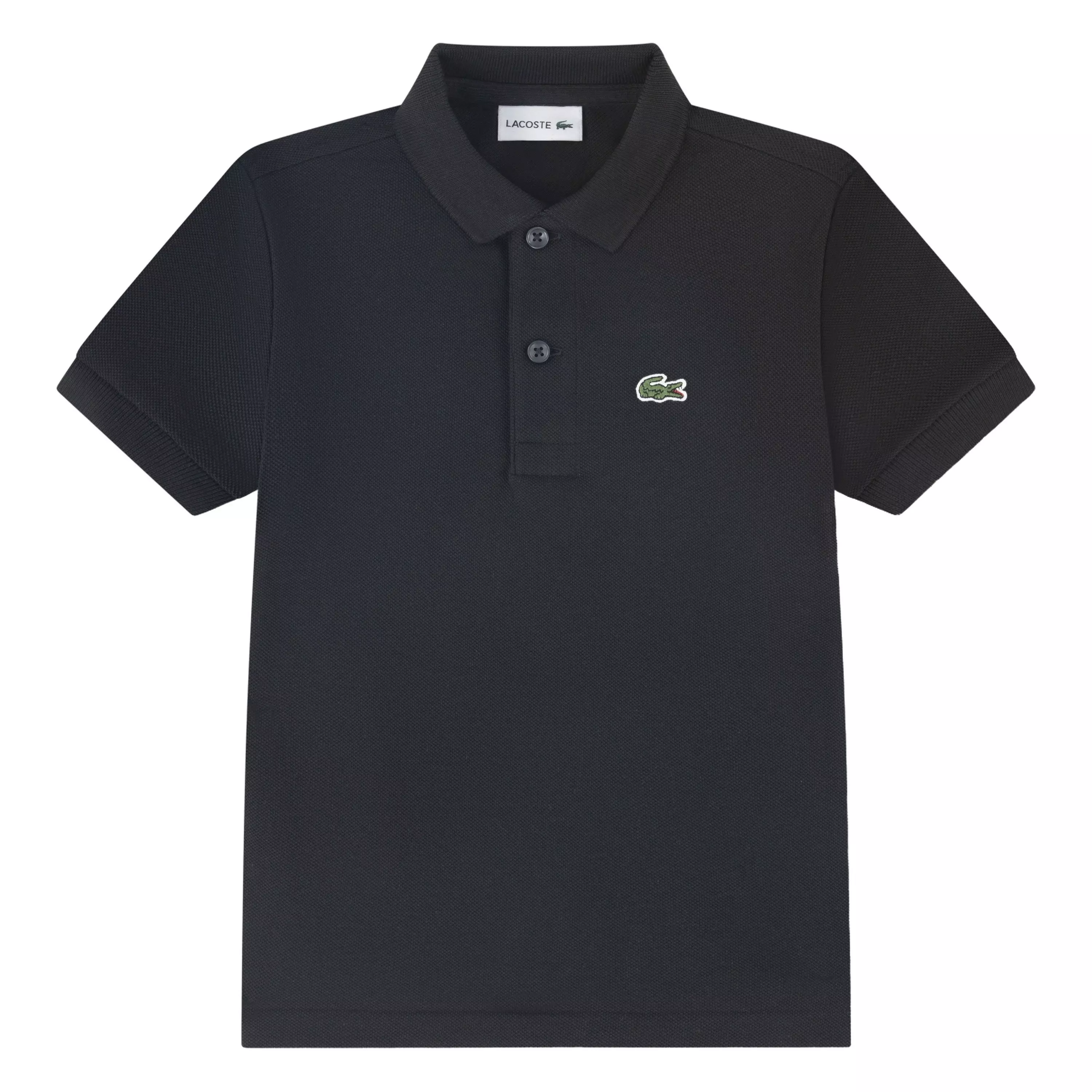 Lacoste Toddler Boys' Non-Organic Petit Pique Polo - Black - BLACK