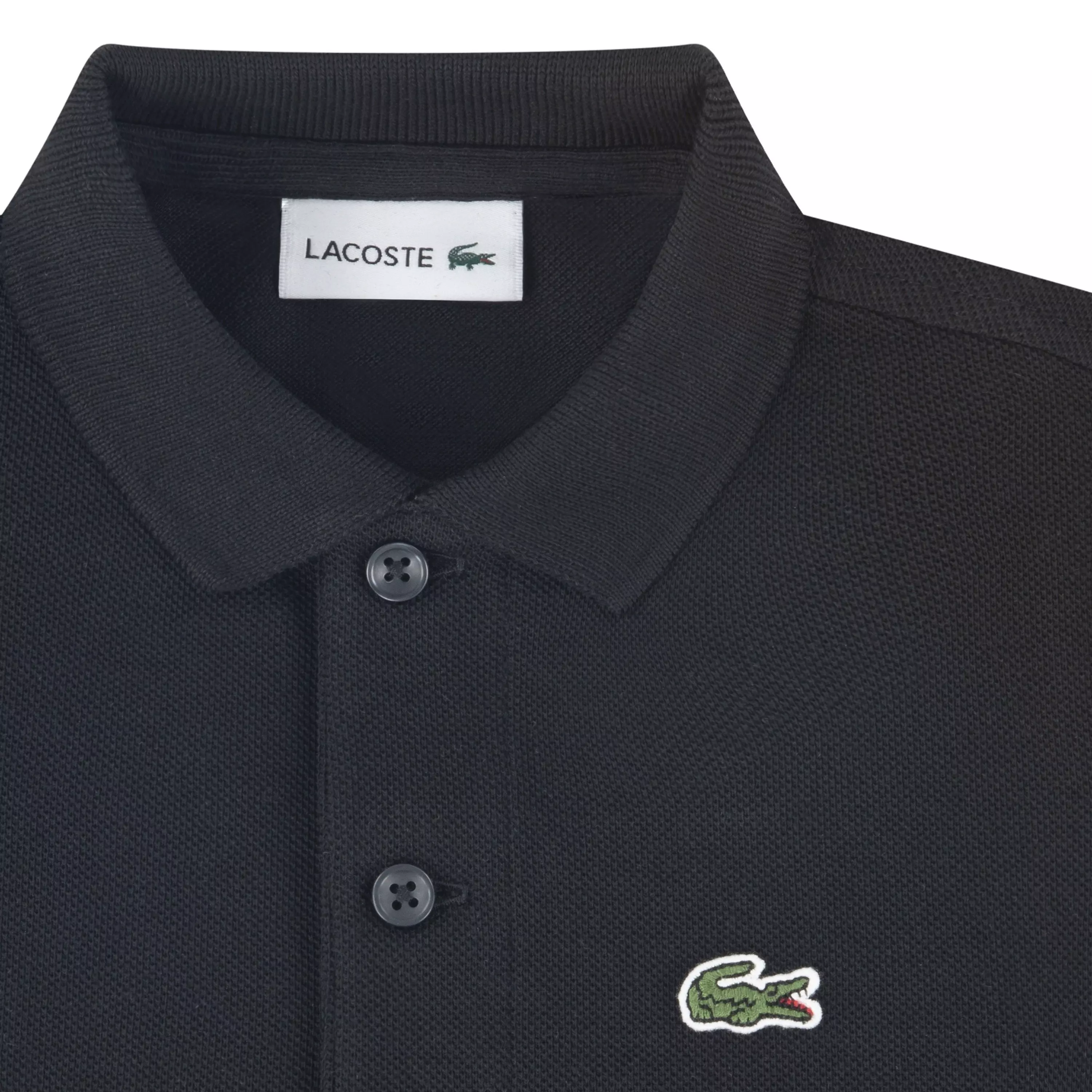 Lacoste Toddler Boys' Non-Organic Petit Pique Polo - Black - BLACK