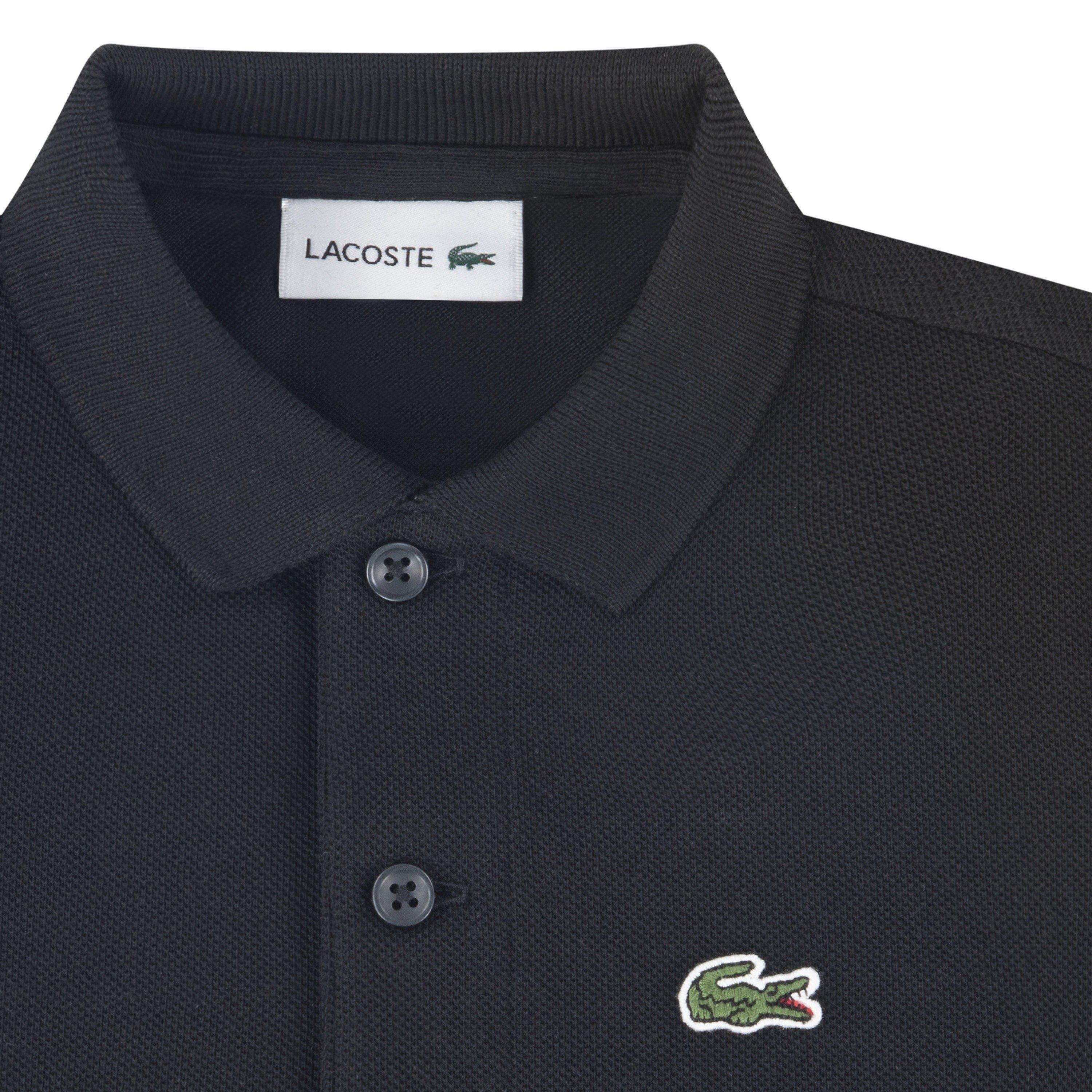 Lacoste Non-Organic Petit Pique Toddler Boys' Black Polo