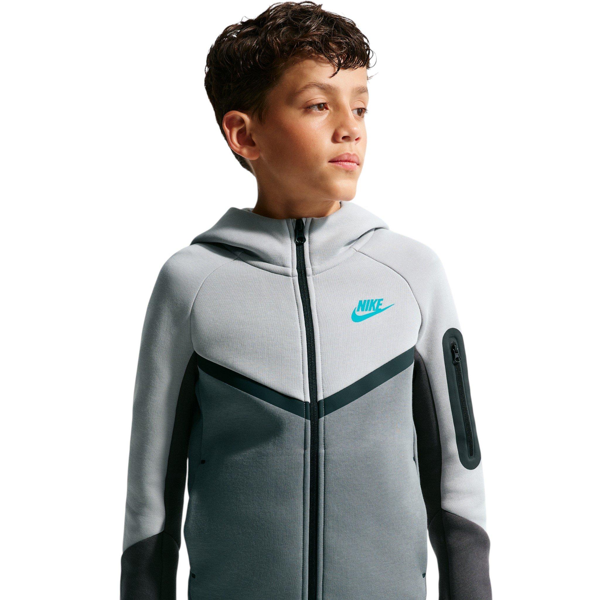 Nike Sportswear Tech Fleece Big Kids' Lt Smoke Grey/Anthracite Full-Zip Jacket